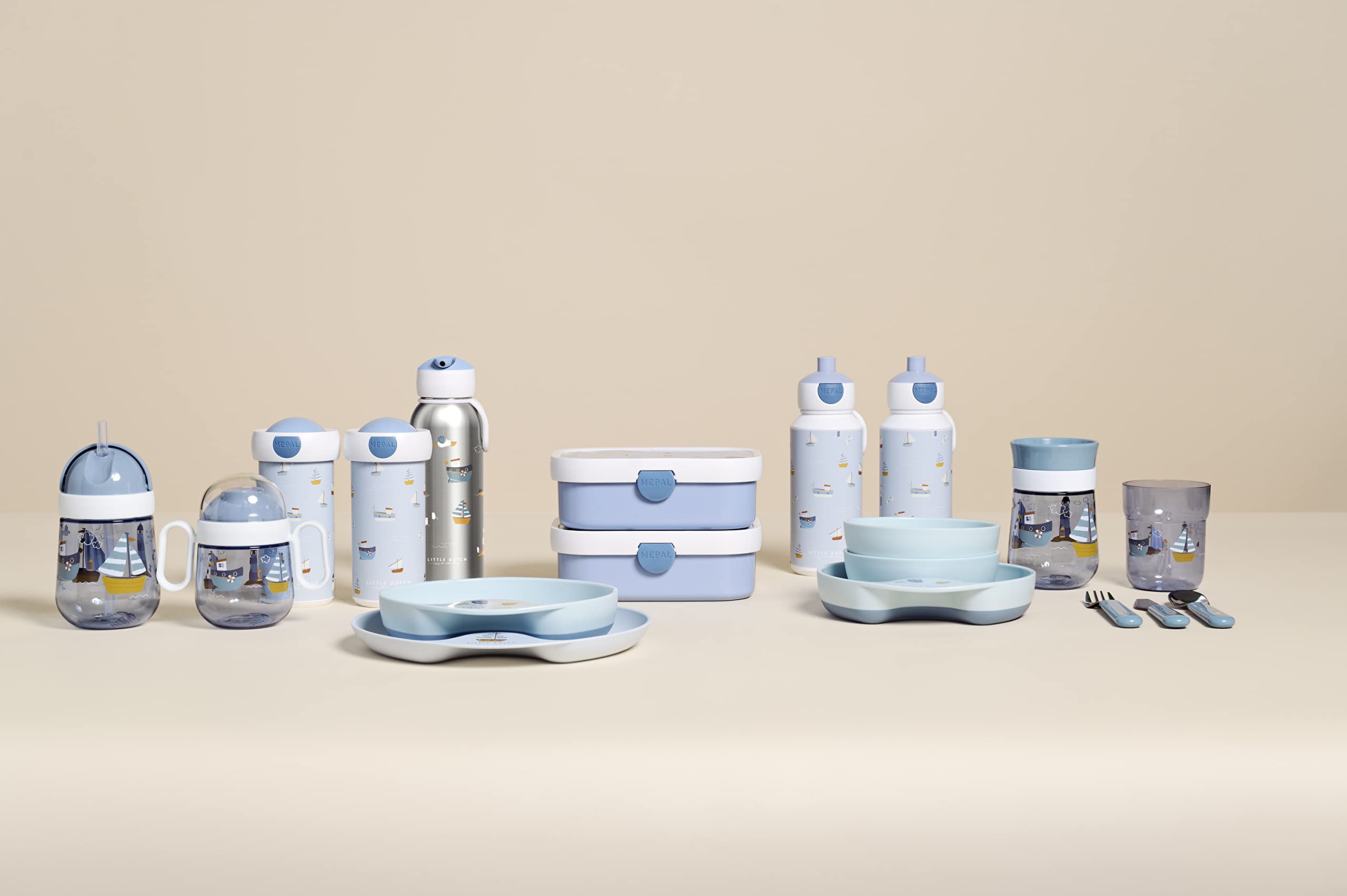 mepal-campus-set-d-jeuner-enfant-sailors-bay-bouteille-pop-up-400-ml-panier-repa image 8