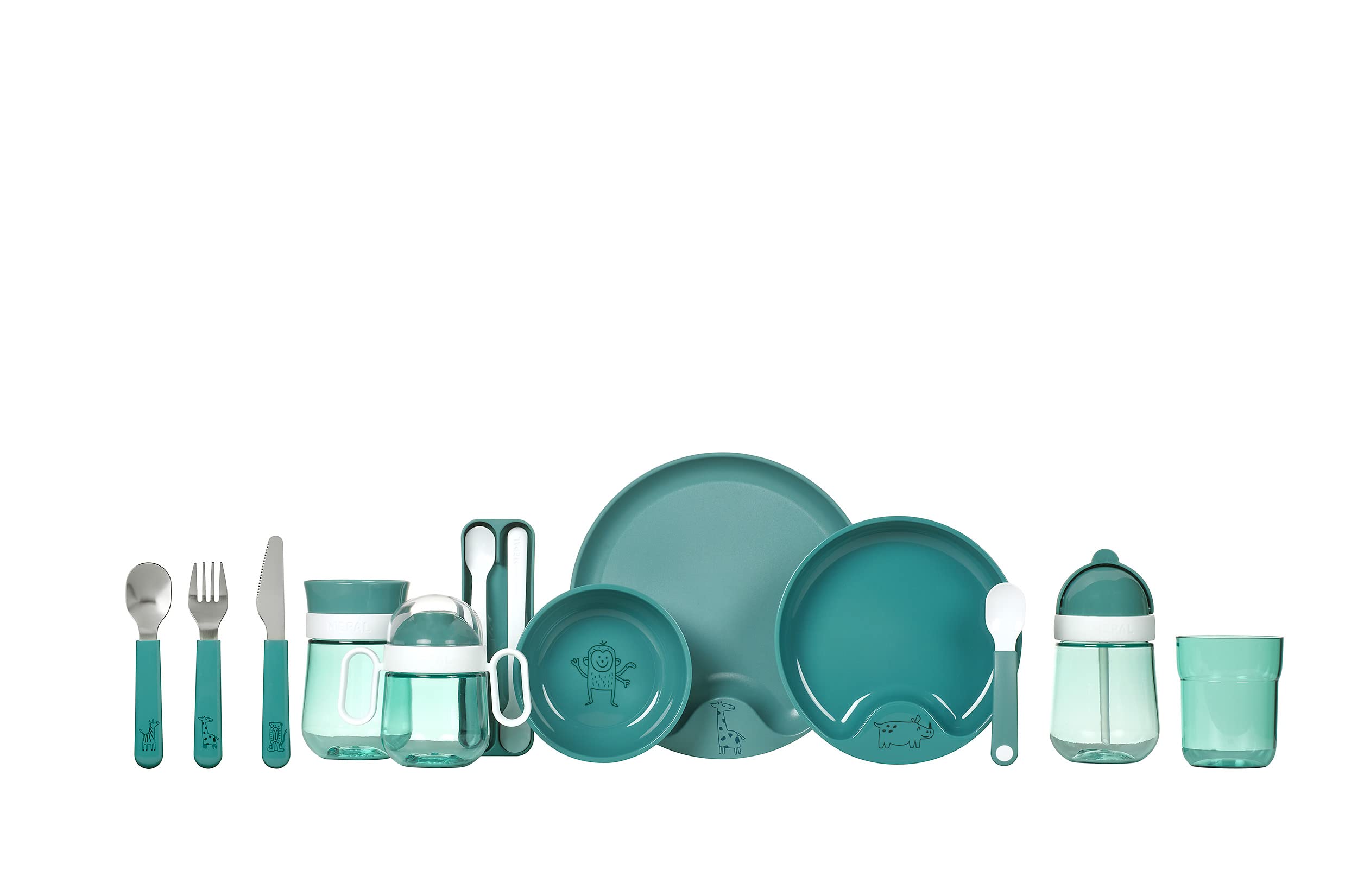 mepal-mio-assiette-d-apprentissage-inclin-e-antid-rapante-pour-b-b-deep-turquois image 7