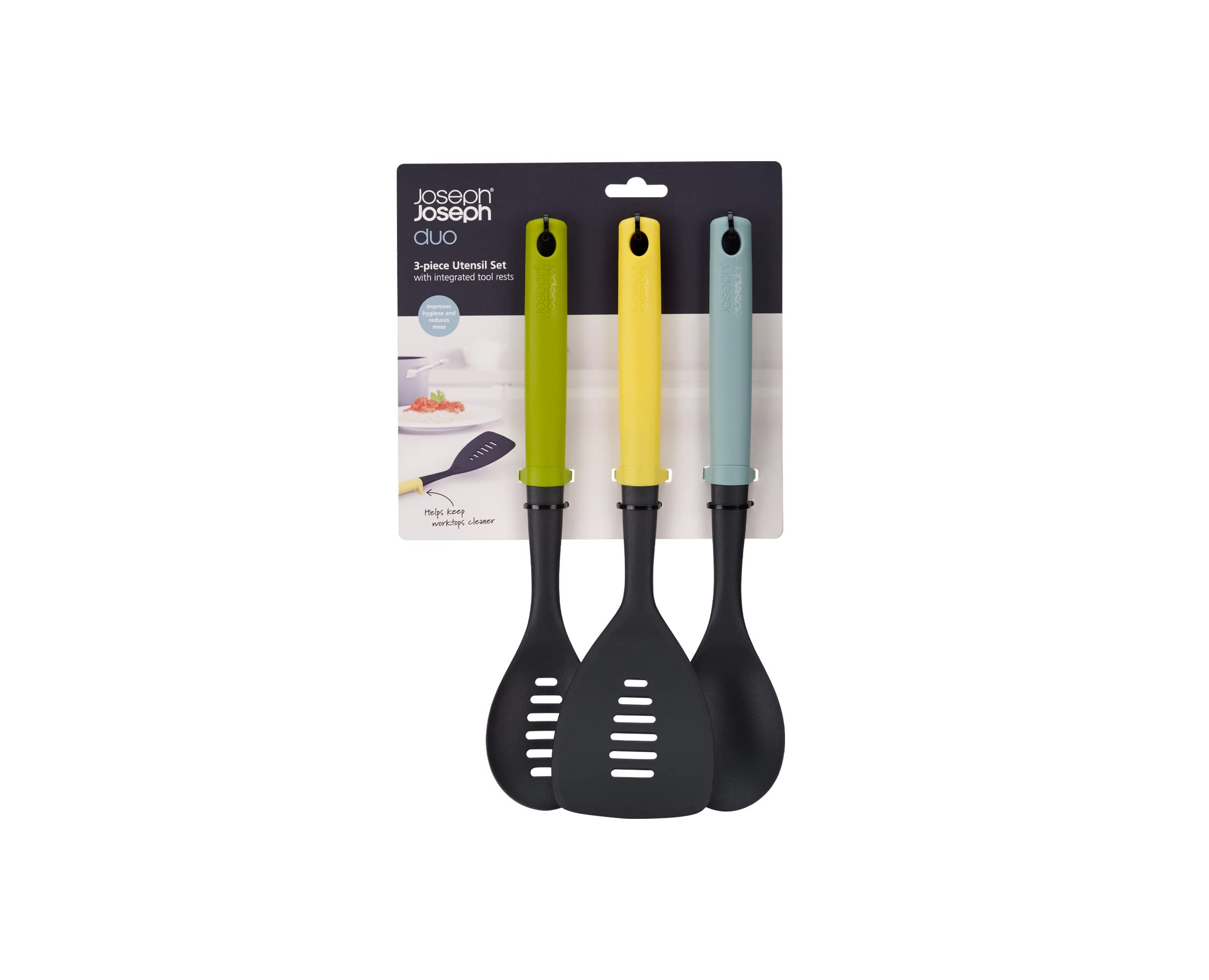 joseph-joseph-duo-ensemble-d-ustensiles-de-cuisine-3-pi-ces-avec-repose-ustensil image 2