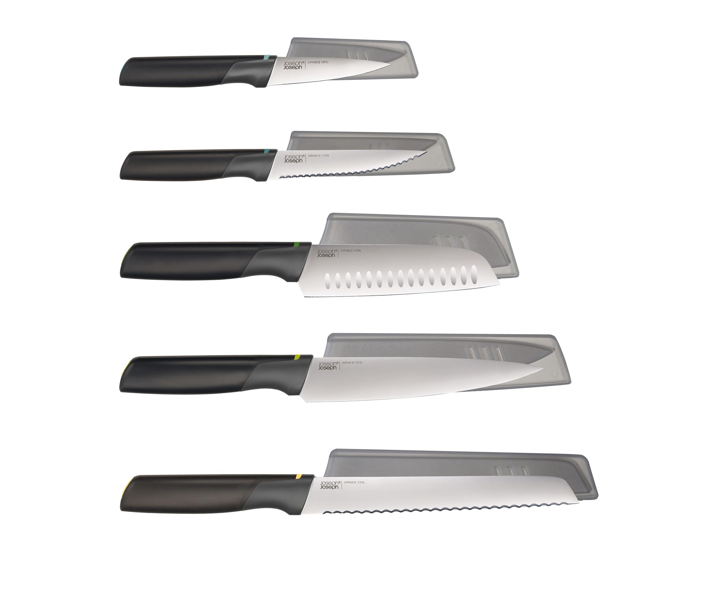 joseph-joseph-duo-ensemble-elevate-5-couteaux-de-cuisine-lames-acier-inoxydable- image 1