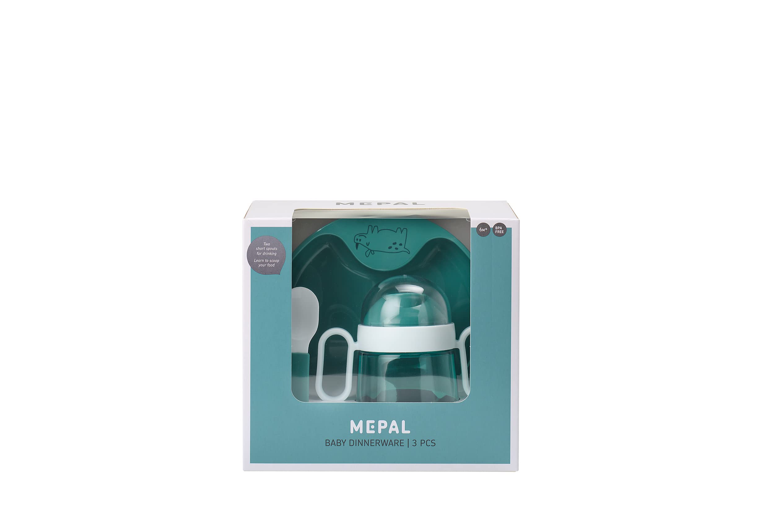 mepal-mio-ensemble-de-vaisselle-b-b-3-pi-ces-tasse-bec-tanche-200-ml-assiette-d- image 2