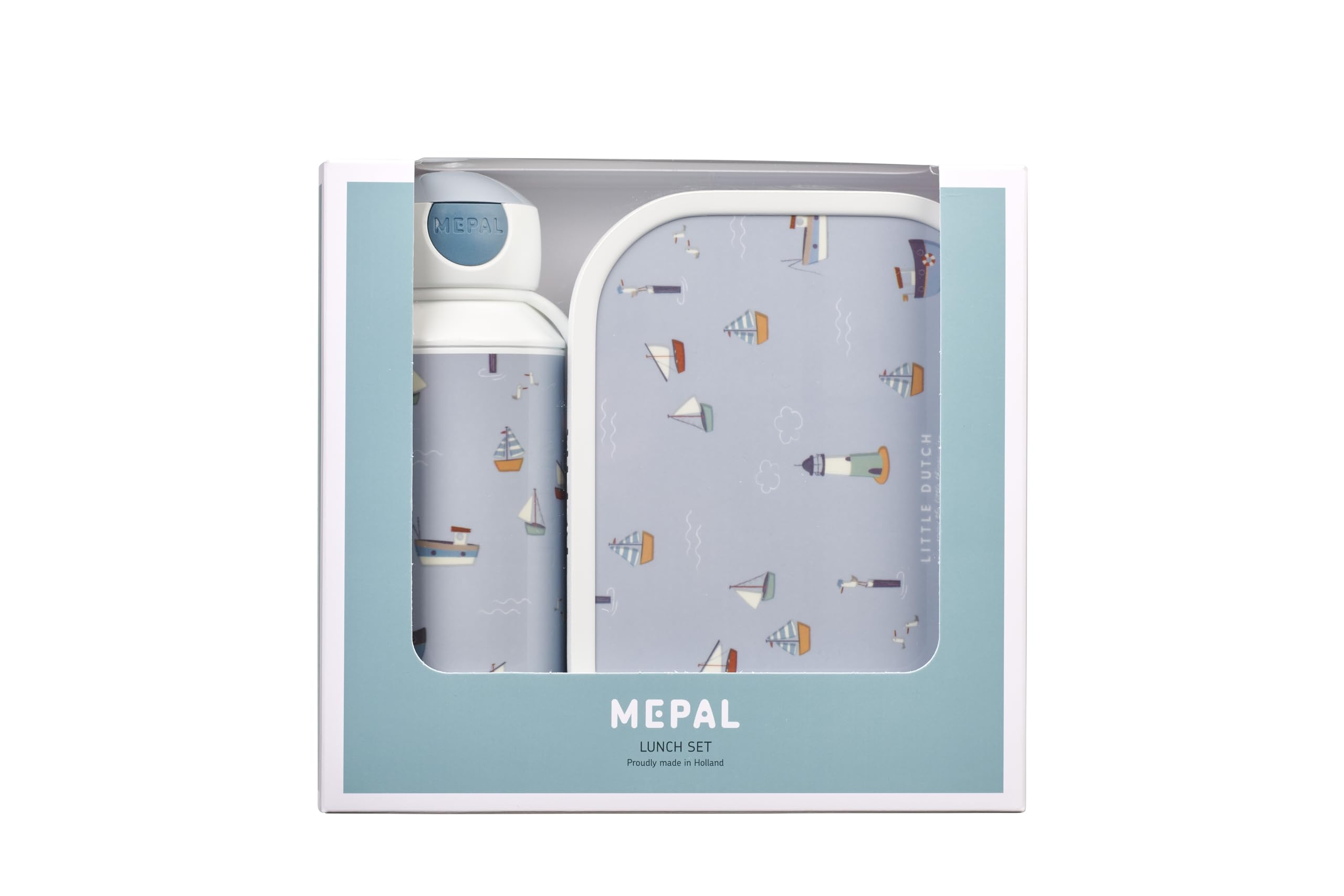 mepal-campus-set-d-jeuner-enfant-sailors-bay-bouteille-pop-up-400-ml-panier-repa image 2