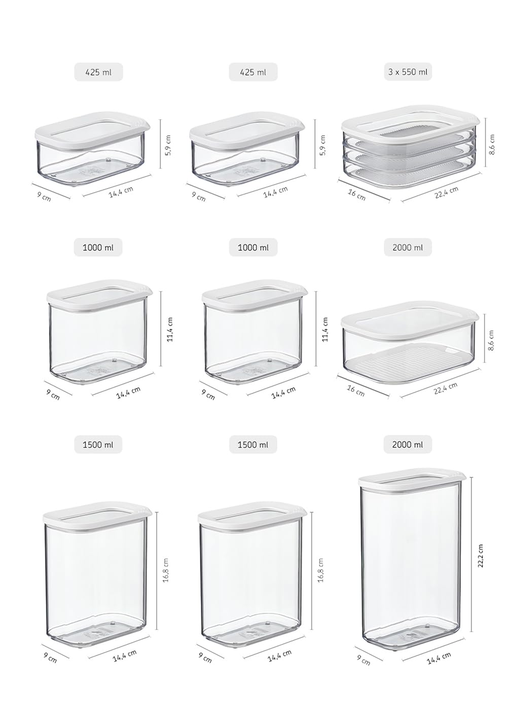 mepal-modula-set-de-conservation-9-pi-ces-herm-tiques-empilables-sans-bpa-passe- image 3