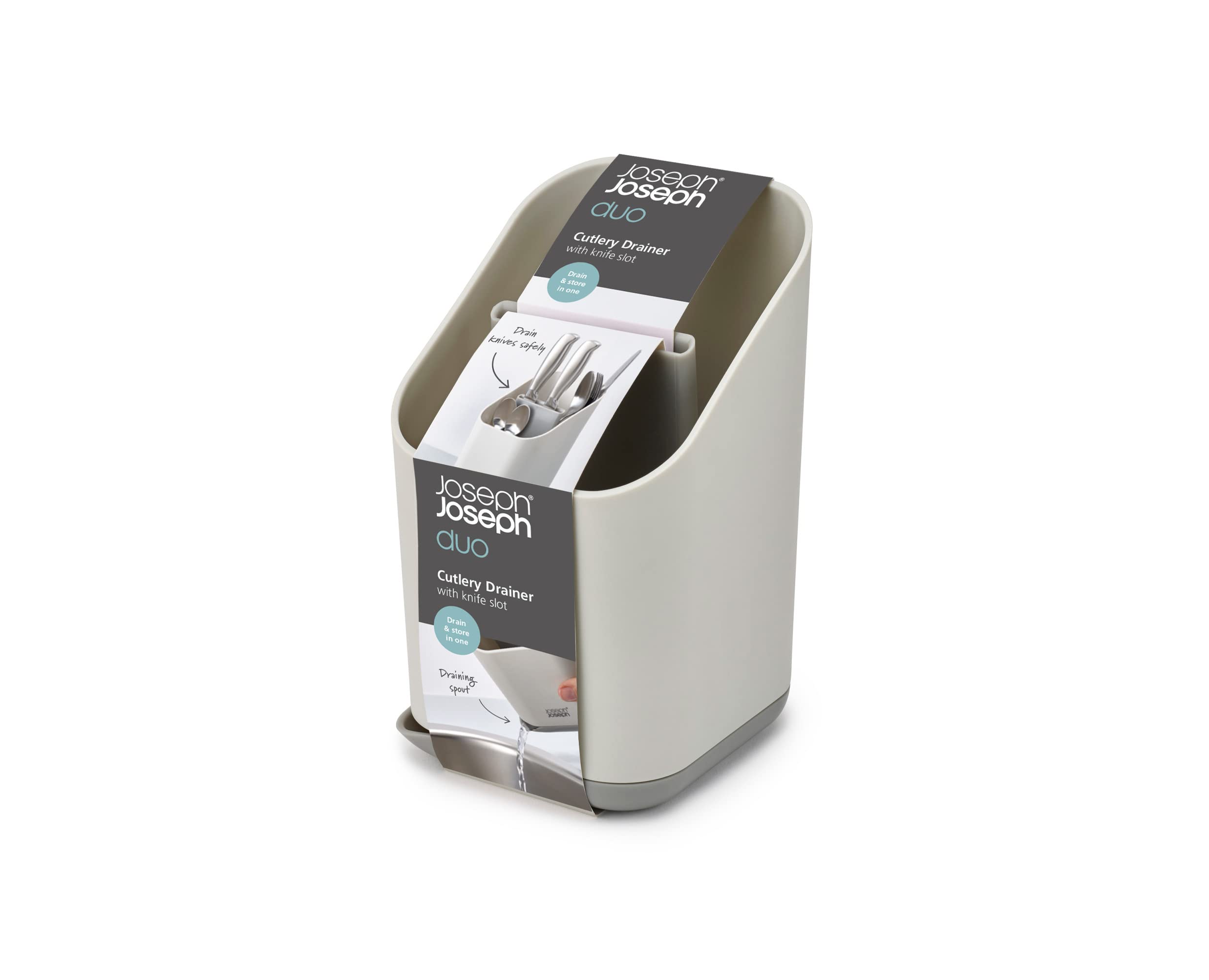 joseph-joseph-duo-gouttoir-couverts-pour-vier-avec-fente-couteaux-gris image 6