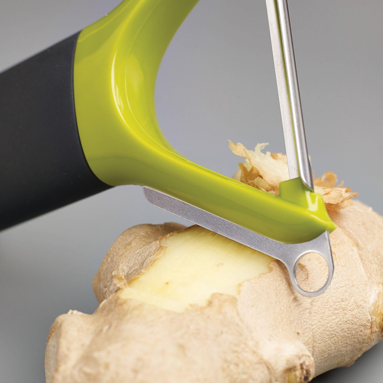 joseph-joseph-multi-peel-plucheur-manuel-en-y-vert-clair-lame-acier-gratter-poig image 2