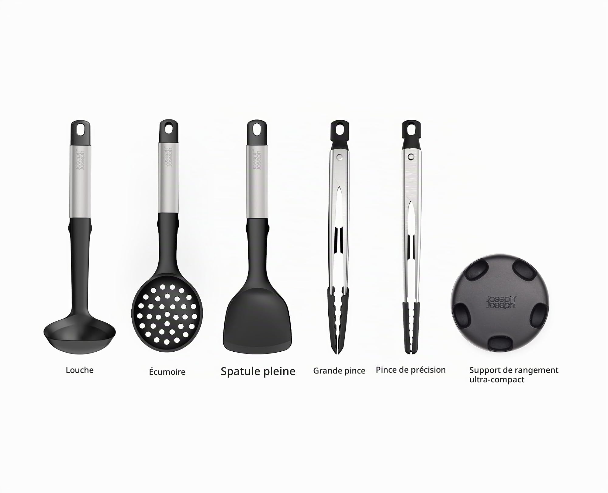 joseph-joseph-elevate-fusion-set-de-5-ustensiles-de-cuisine-en-silicone-r-sistan image 2