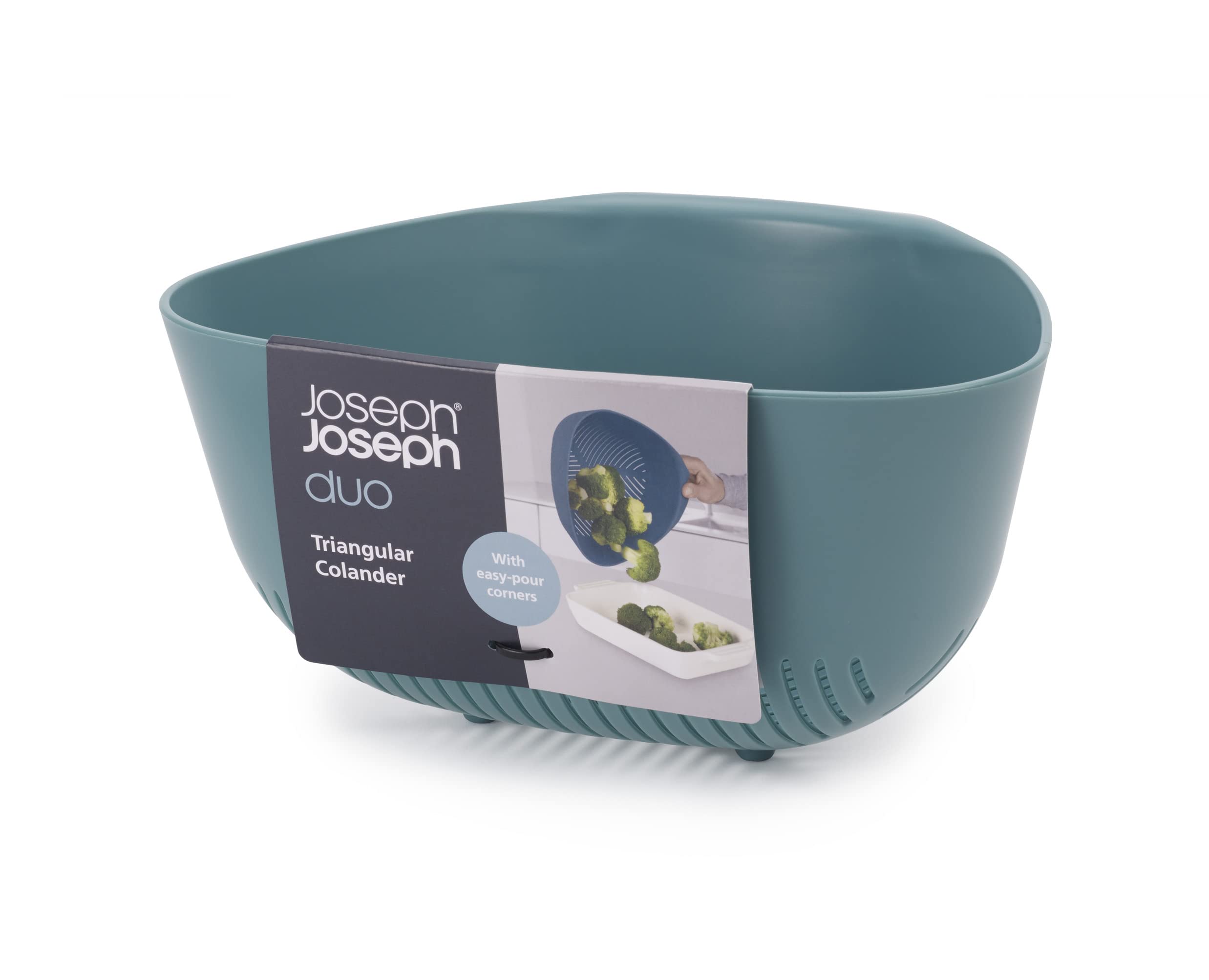 joseph-joseph-duo-triangular-colander-passoire-triangulaire-avec-poign-e-vertica image 2