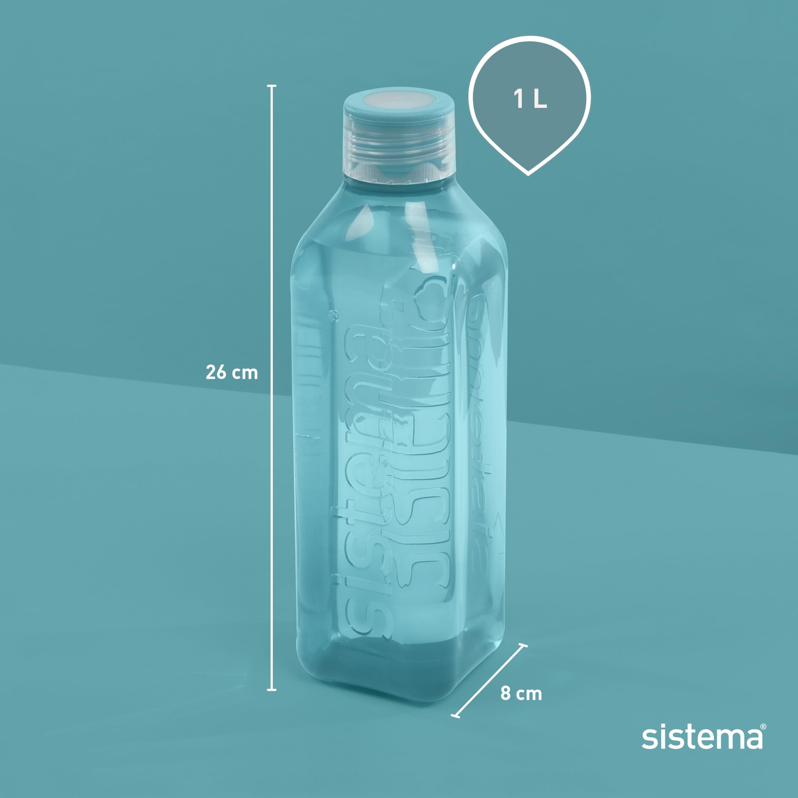 sistema-bouteille-d-eau-carr-e-1-litre-sans-bpa-avec-bouchon-tanche-et-bords-ant image 3