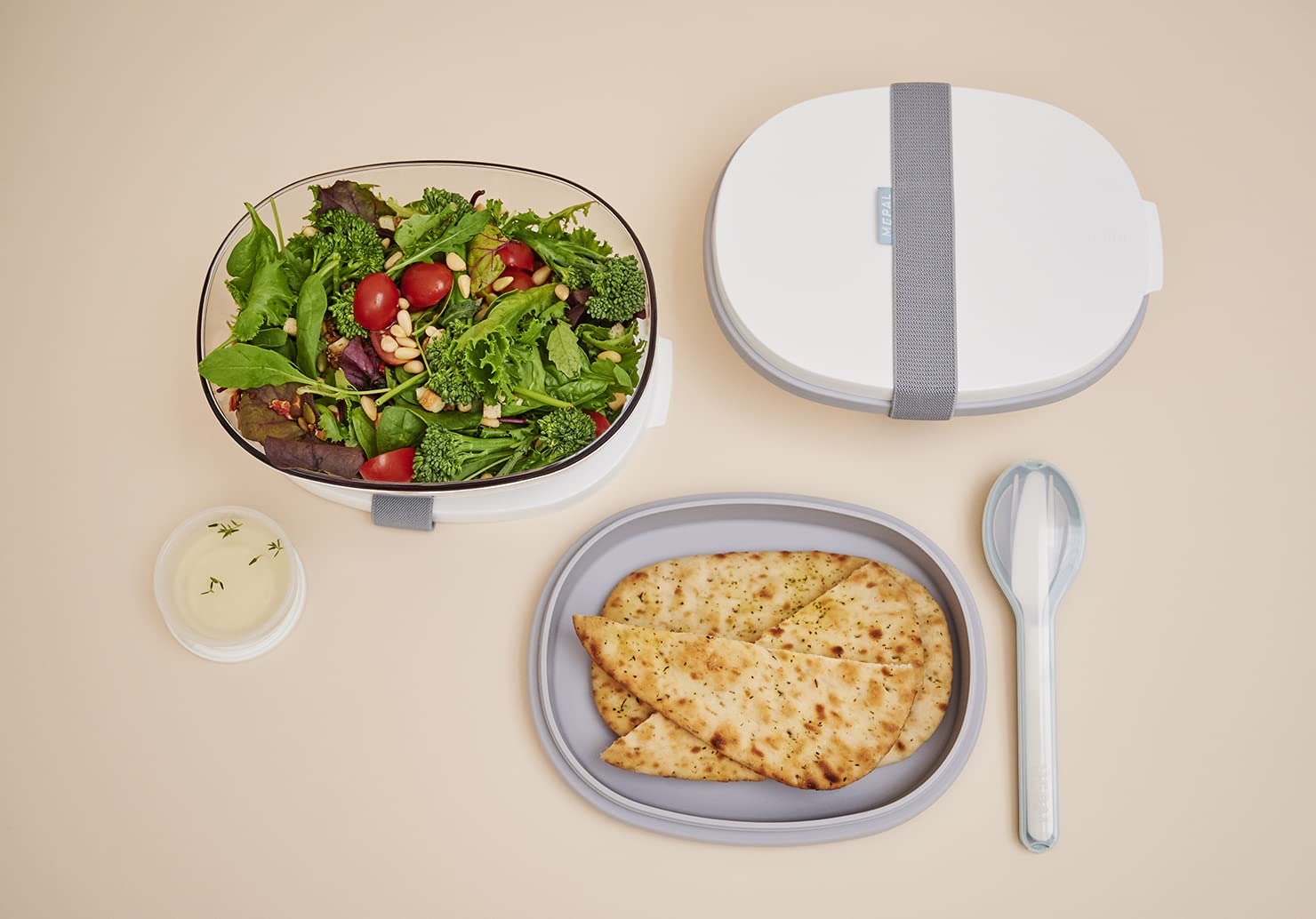 mepal-bo-te-salade-ellipse-bo-te-bento-1300-ml-600-ml-compartiments-avec-mini-bo image 2