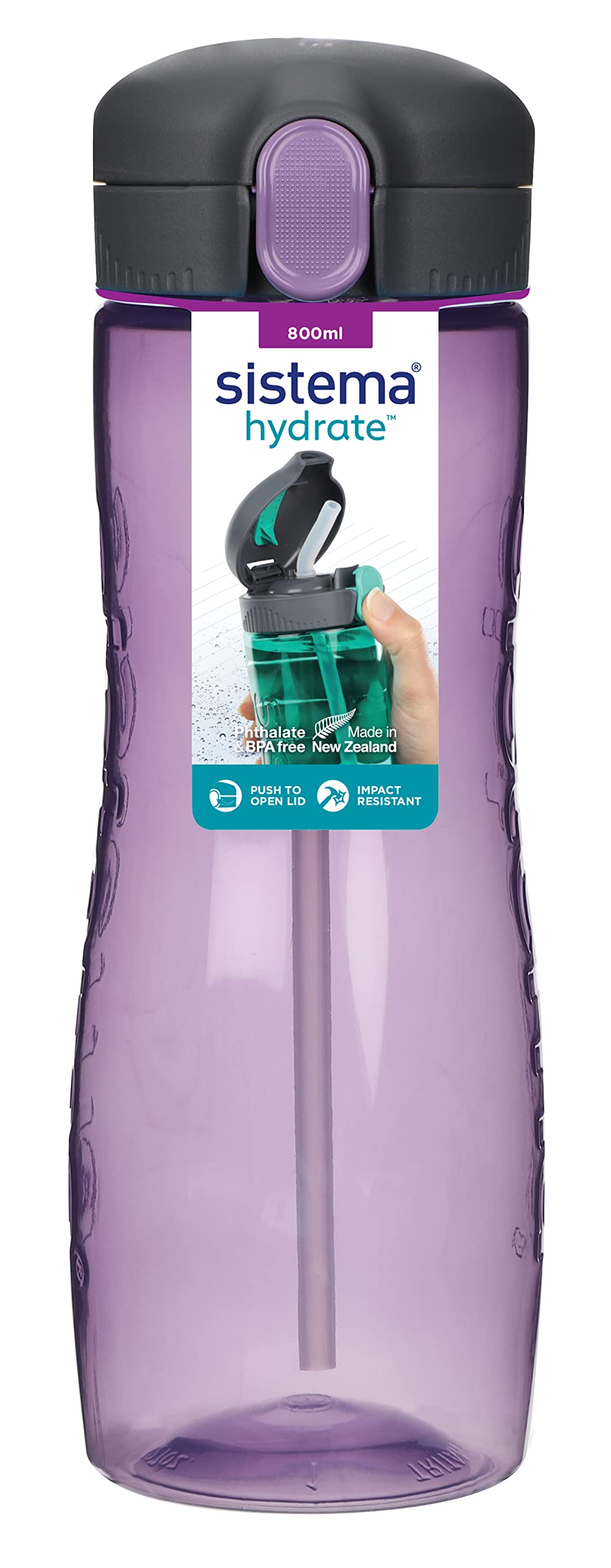 sistema-hydrate-quick-flip-800-ml-gourde-sans-bpa-avec-paille-et-capuchon-rabatt image 3