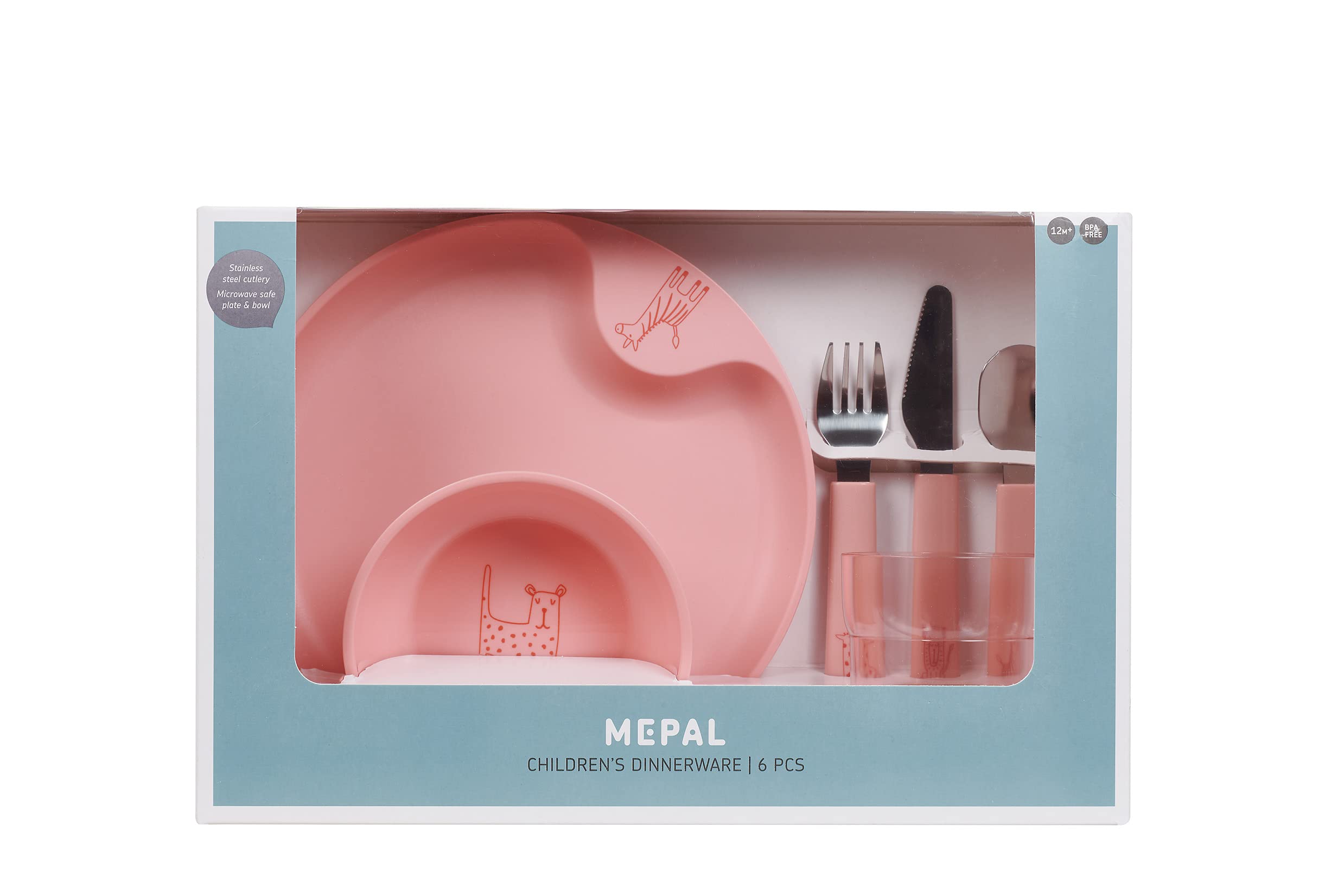 mepal-mio-ensemble-de-vaisselle-enfant-6-pi-ces-deep-pink-couverts-verre-assiett image 2