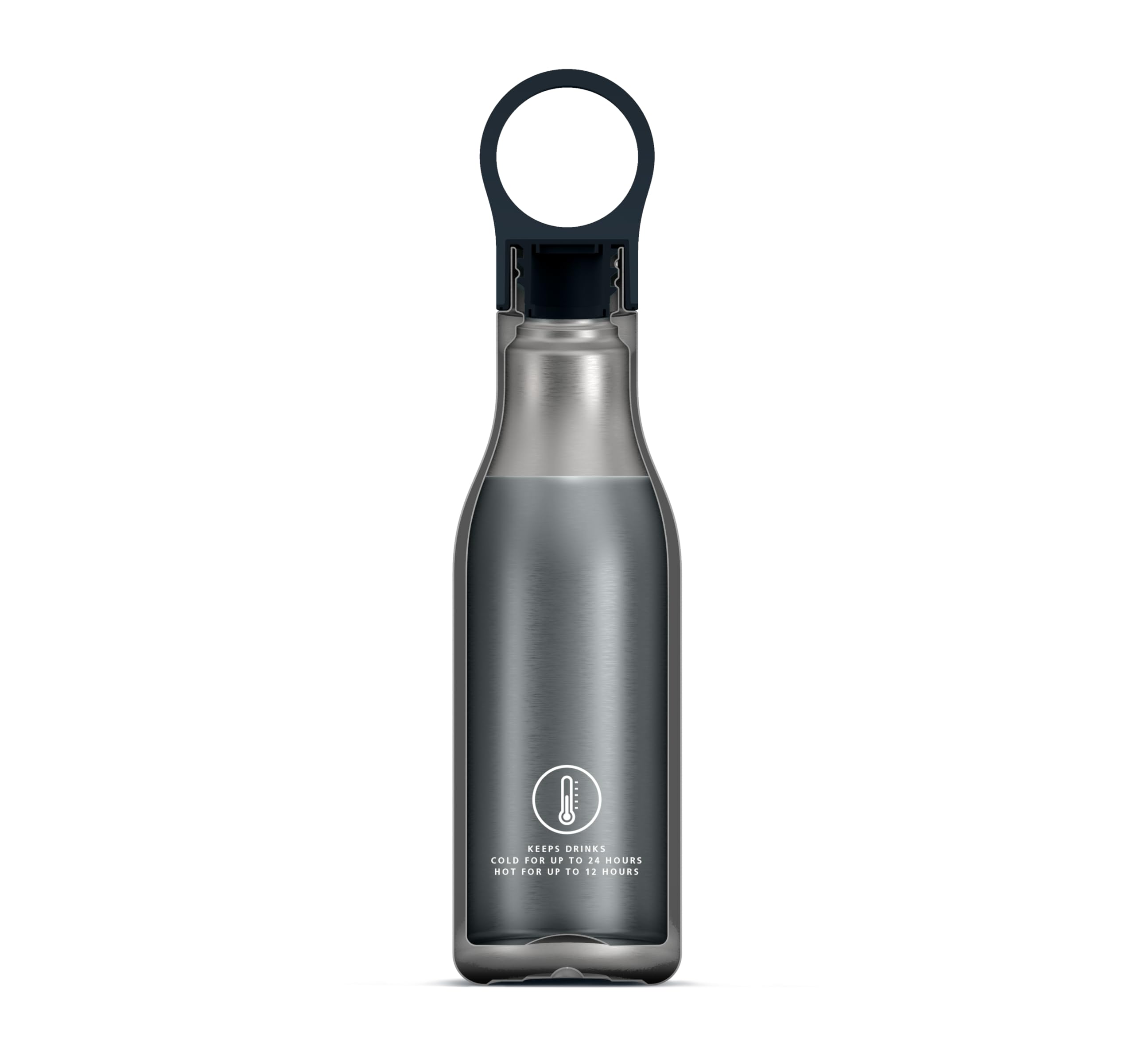 joseph-joseph-loop-bouteille-isotherme-500-ml-acier-inoxydable-double-paroi-12-h image 4