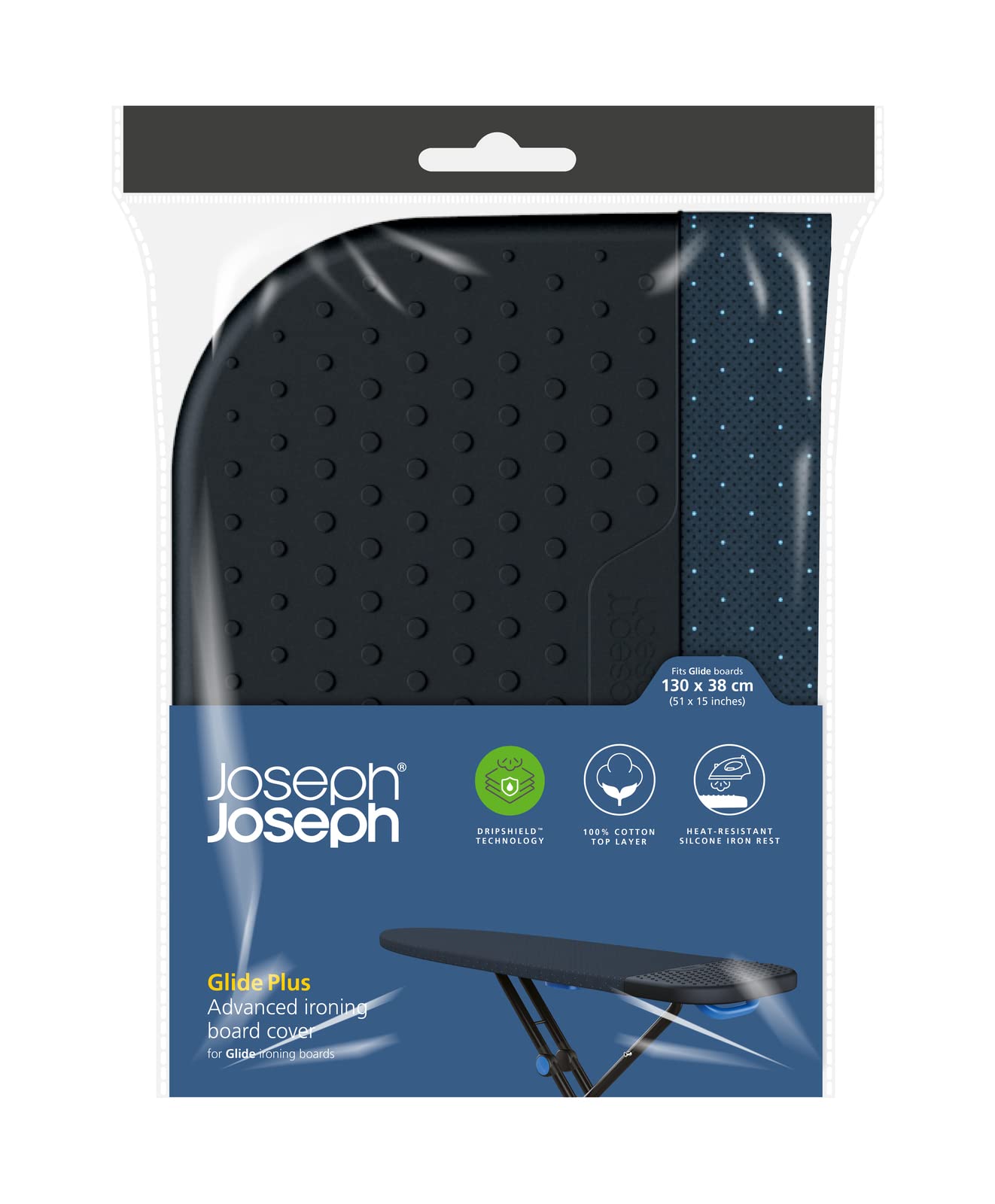 joseph-joseph-glide-plus-housse-de-table-repasser-dripshield-130-x-38-cm-multico image 2