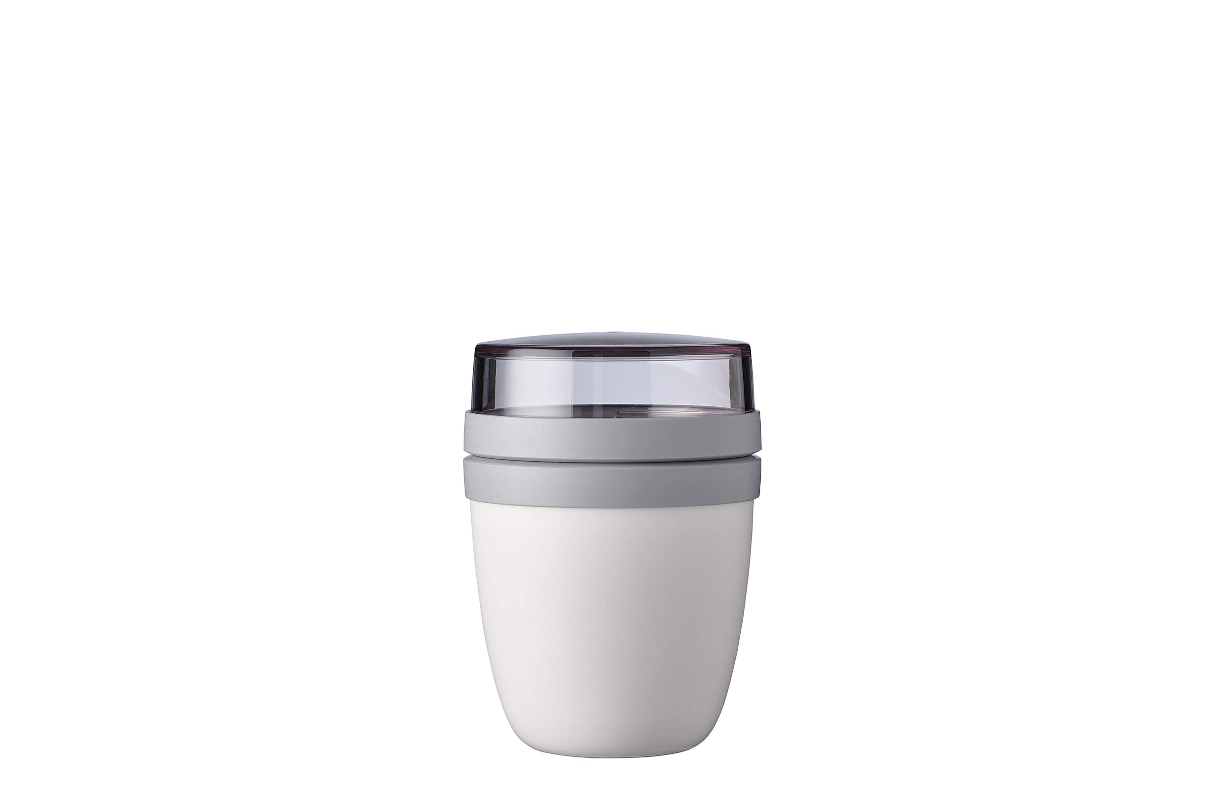 mepal-ellipse-mini-pot-d-jeuner-2-compartiments-blanc-bol-muesli-300-ml-120-ml-c image 1