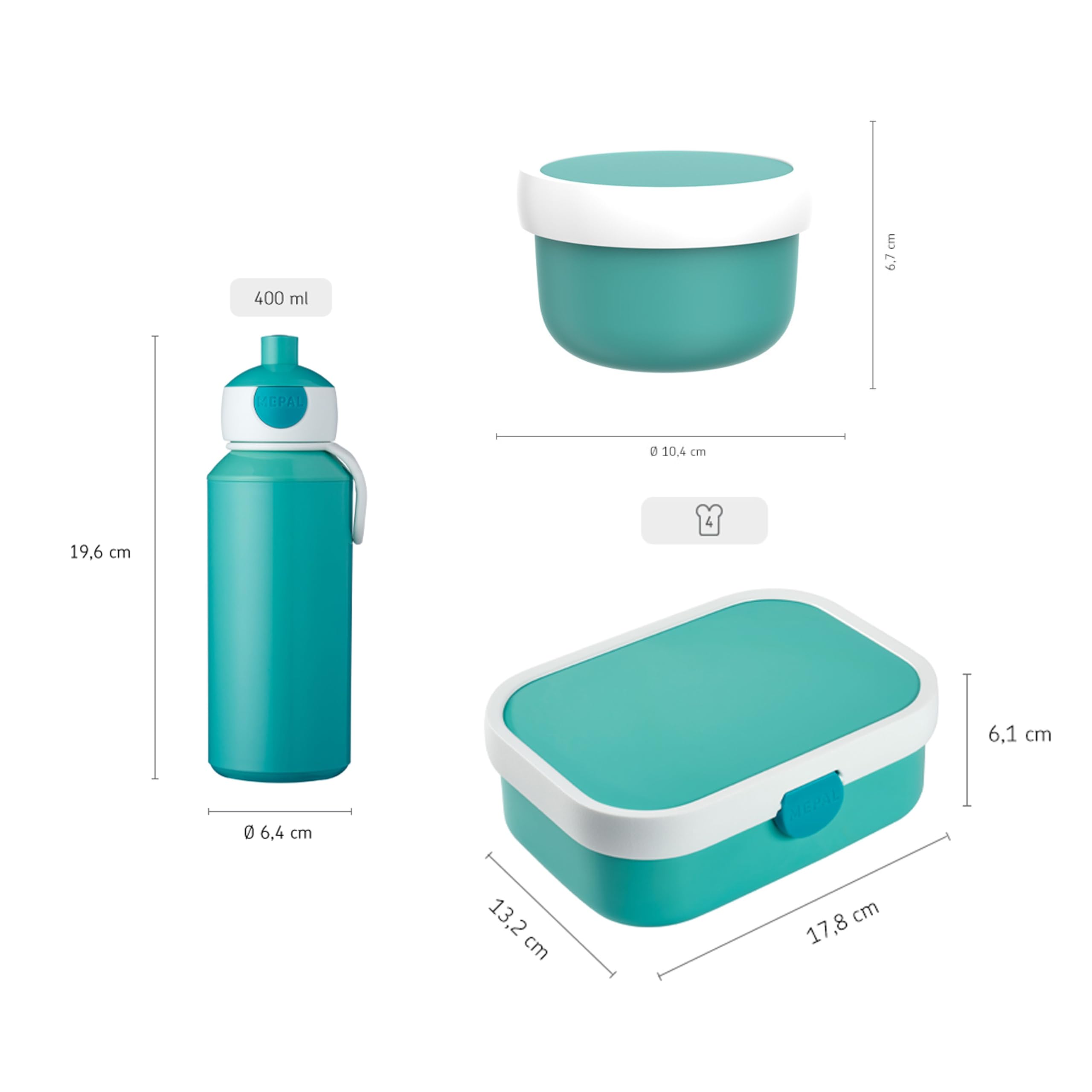 mepal-campus-set-d-jeuner-enfant-unicorn-bouteille-escamotable-lunchbox-clip-et- image 3