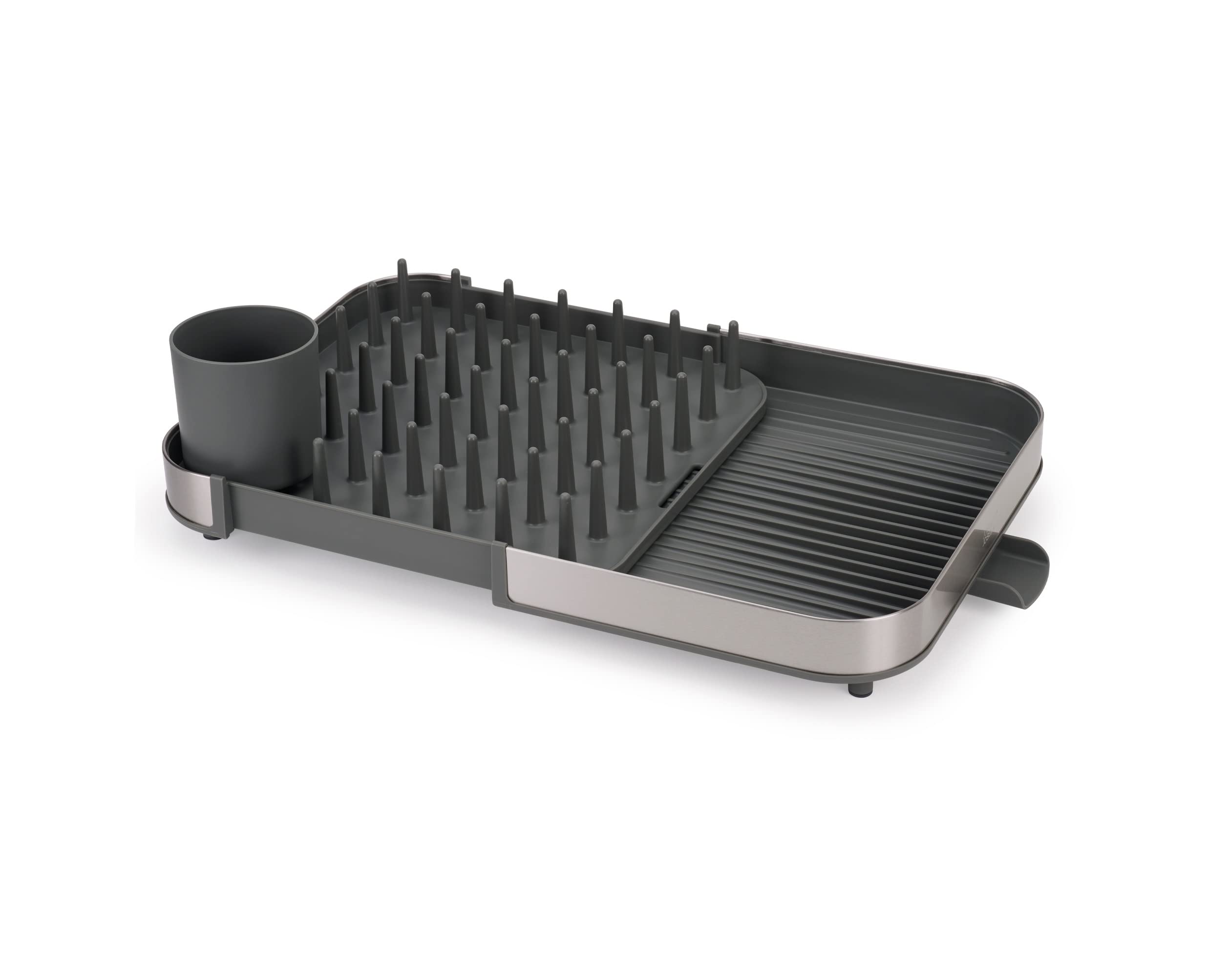 joseph-joseph-duo-gouttoir-vaisselle-extensible-en-acier-inoxydable-avec-porte-c image 2