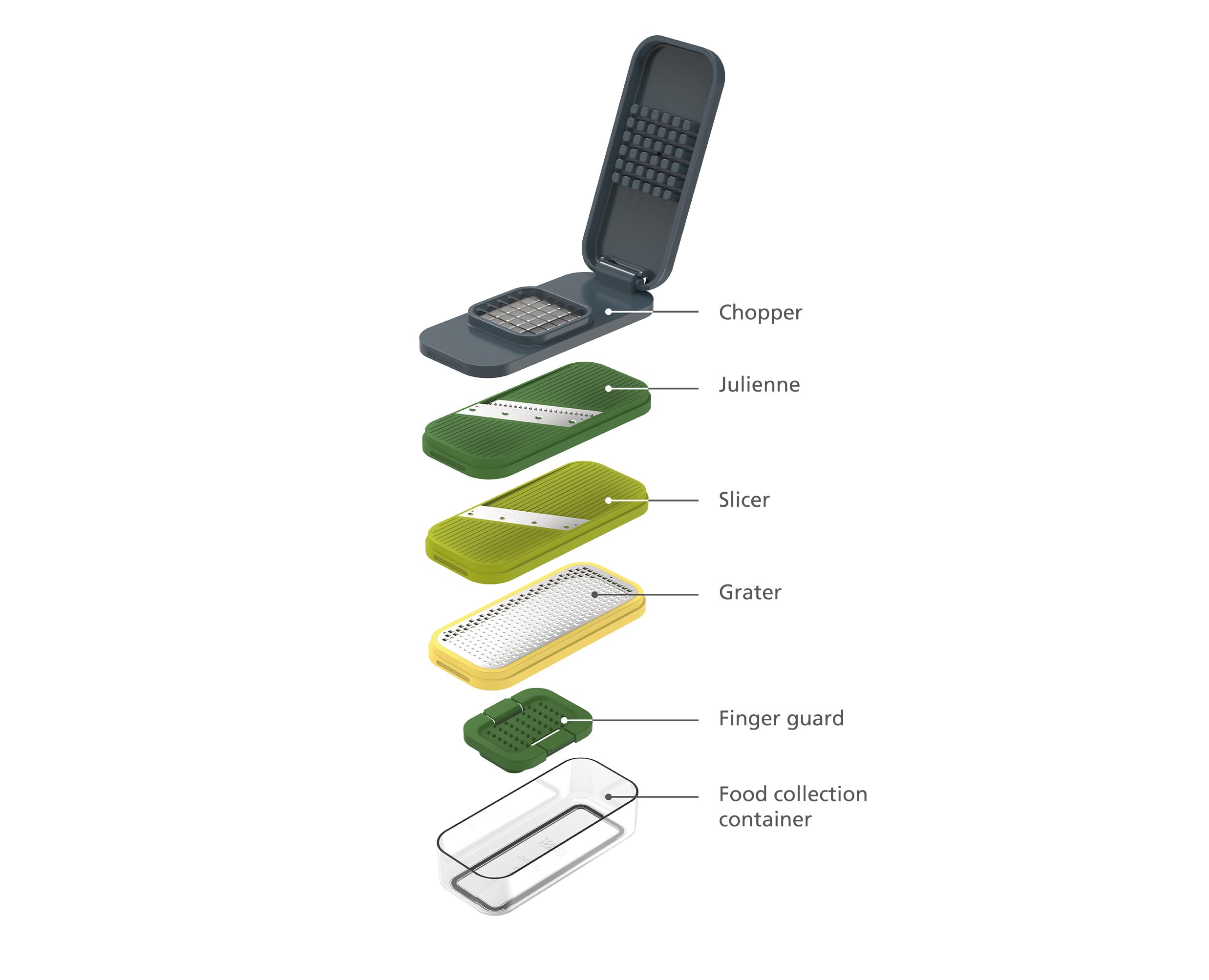 joseph-joseph-multi-prep-compact-4-en-1-coupe-l-gumes-multifonction-avec-4-lames image 3