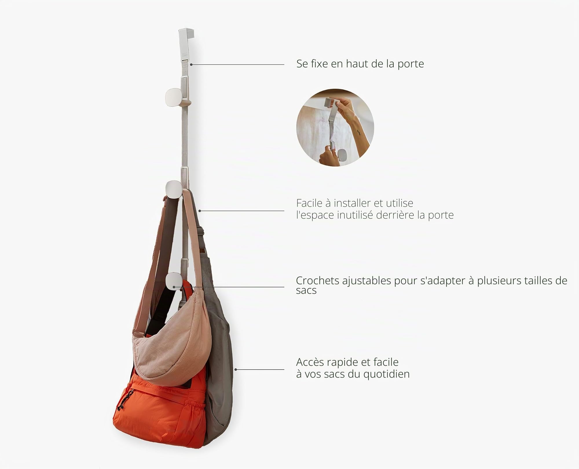 joseph-joseph-orderly-organisateur-de-sacs-main-suspendu-pour-porte-sangle-r-gla image 5