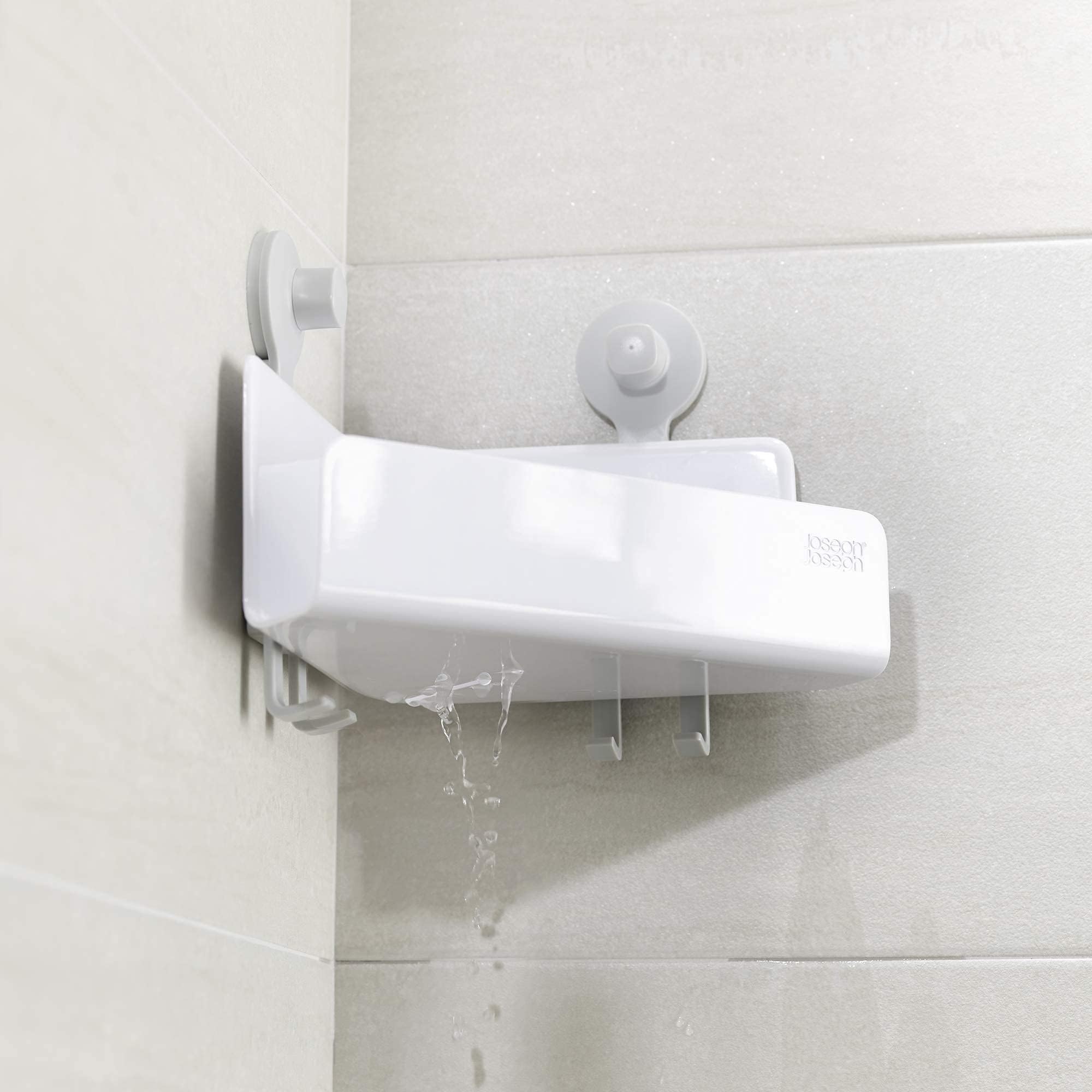 joseph-joseph-easystore-lot-de-2-paniers-de-douche-d-angle-auto-drainants-blancs image 5