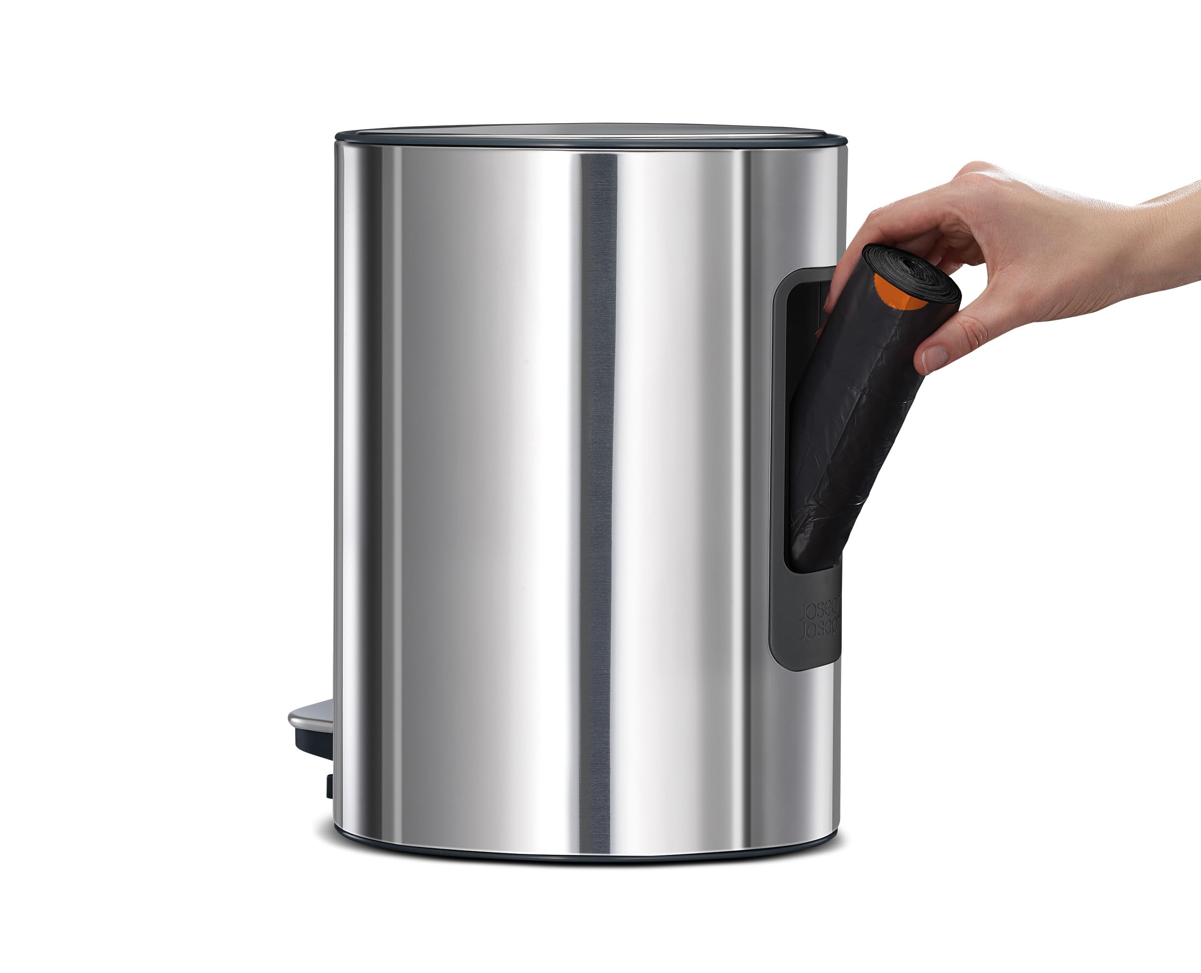 joseph-joseph-easystore-luxe-poubelle-5-l-en-acier-inoxydable-avec-p-dale-rangem image 2