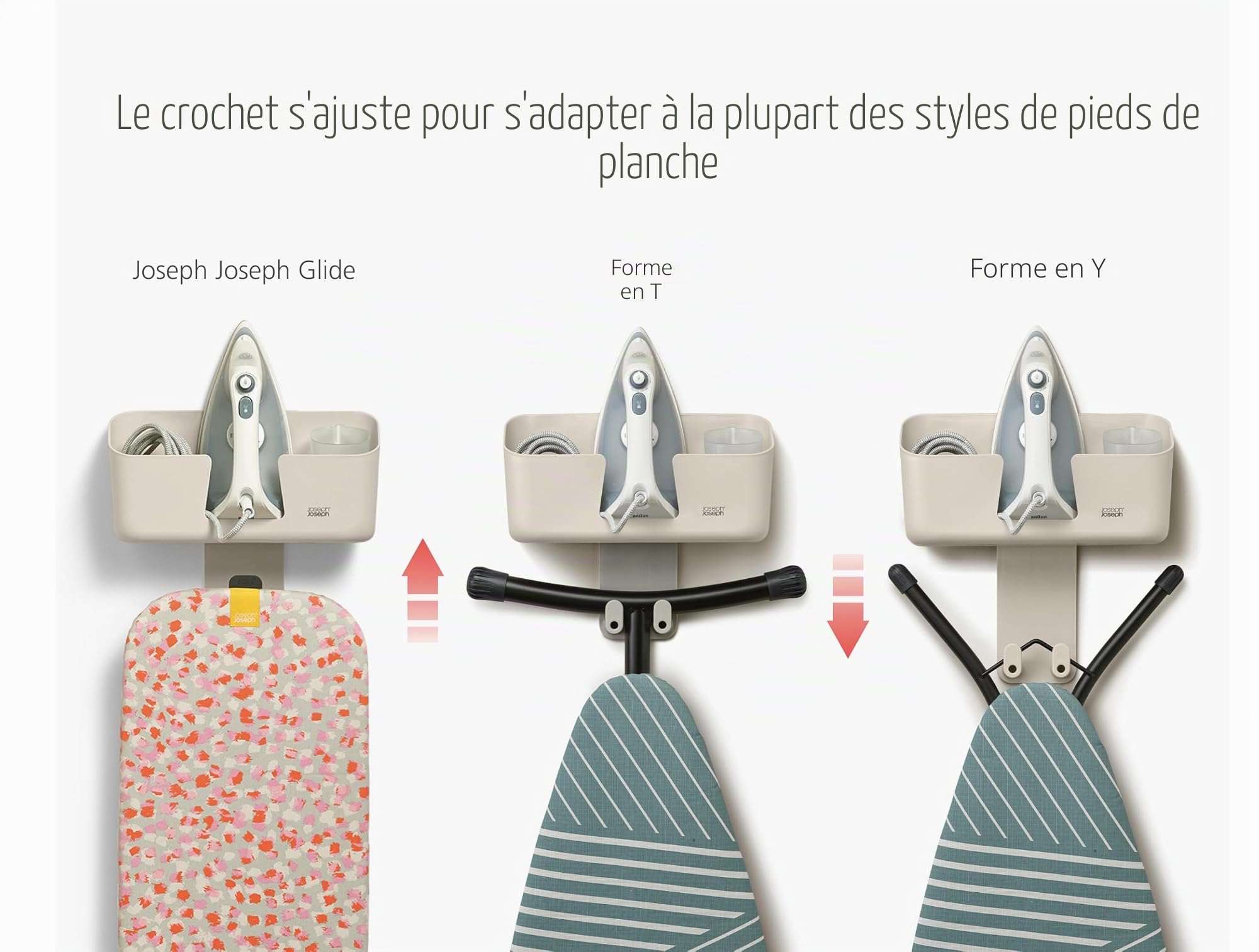 joseph-joseph-ironhub-support-mural-pour-fer-repasser-et-planche-avec-panier-de- image 4
