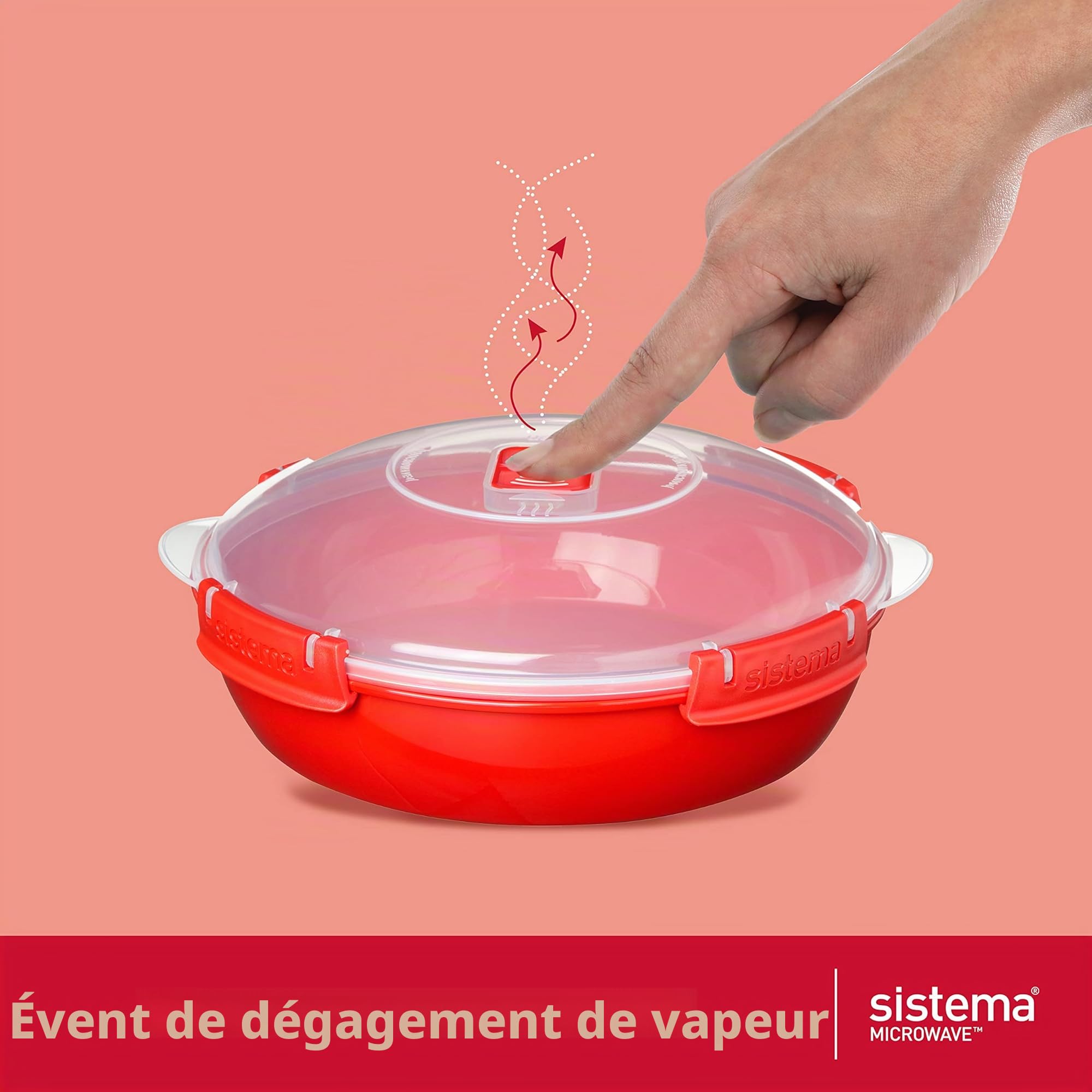 sistema-microwave-round-cuiseur-vapeur-micro-ondes-1-3-l-rouge-transparent-sans- image 3