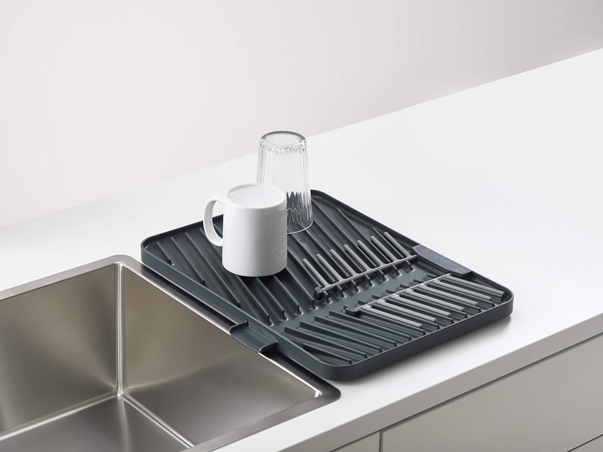 joseph-joseph-gouttoir-vaisselle-pliable-et-r-glable-avec-bac-d-gouttement-et-po image 6