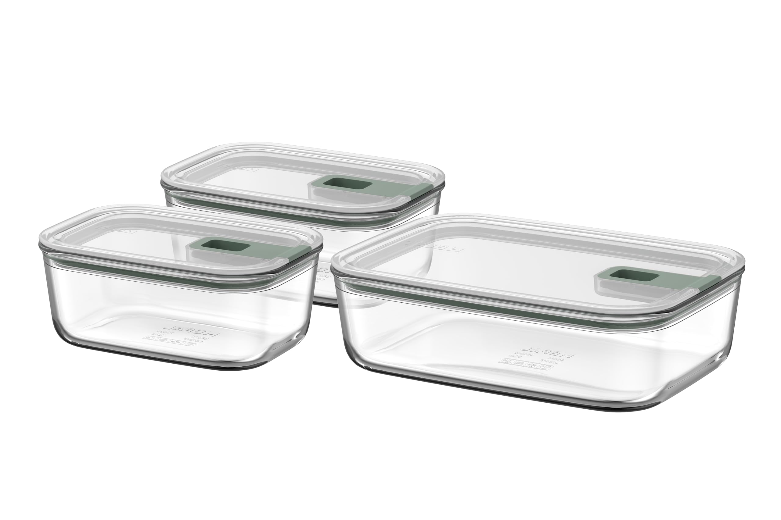 mepal-easyclip-nordic-sage-set-de-3-bo-tes-alimentaires-en-verre-2x700-ml-1500-m image 1