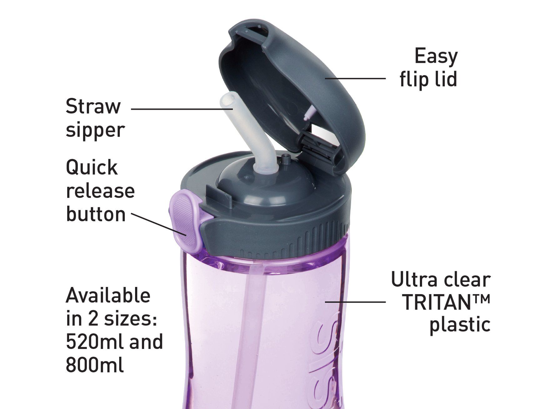 sistema-hydrate-quick-flip-800-ml-gourde-sans-bpa-avec-paille-et-capuchon-rabatt image 7