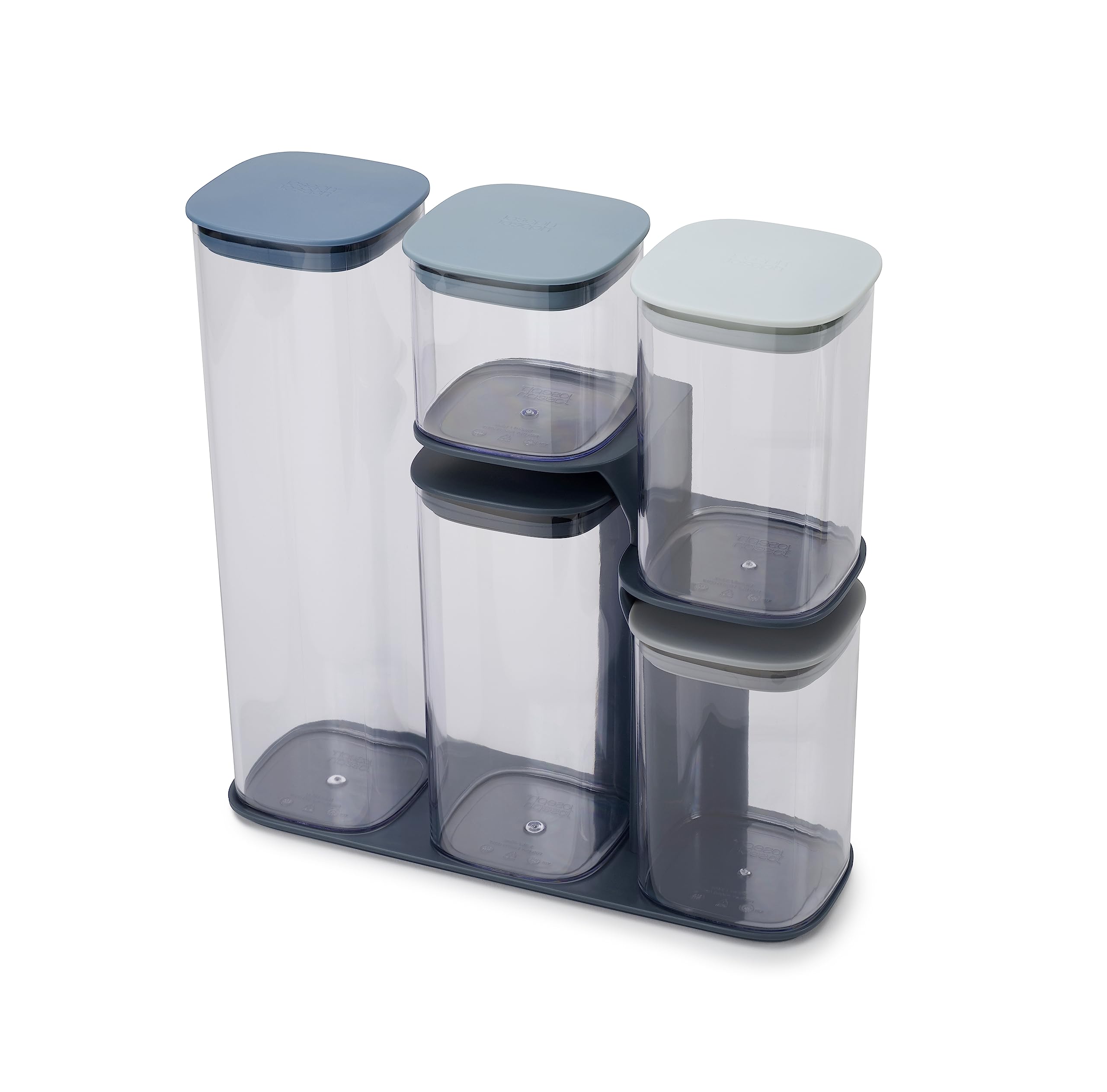 joseph-joseph-podium-lot-de-5-bocaux-herm-tiques-avec-support-et-couvercles-sili image 5