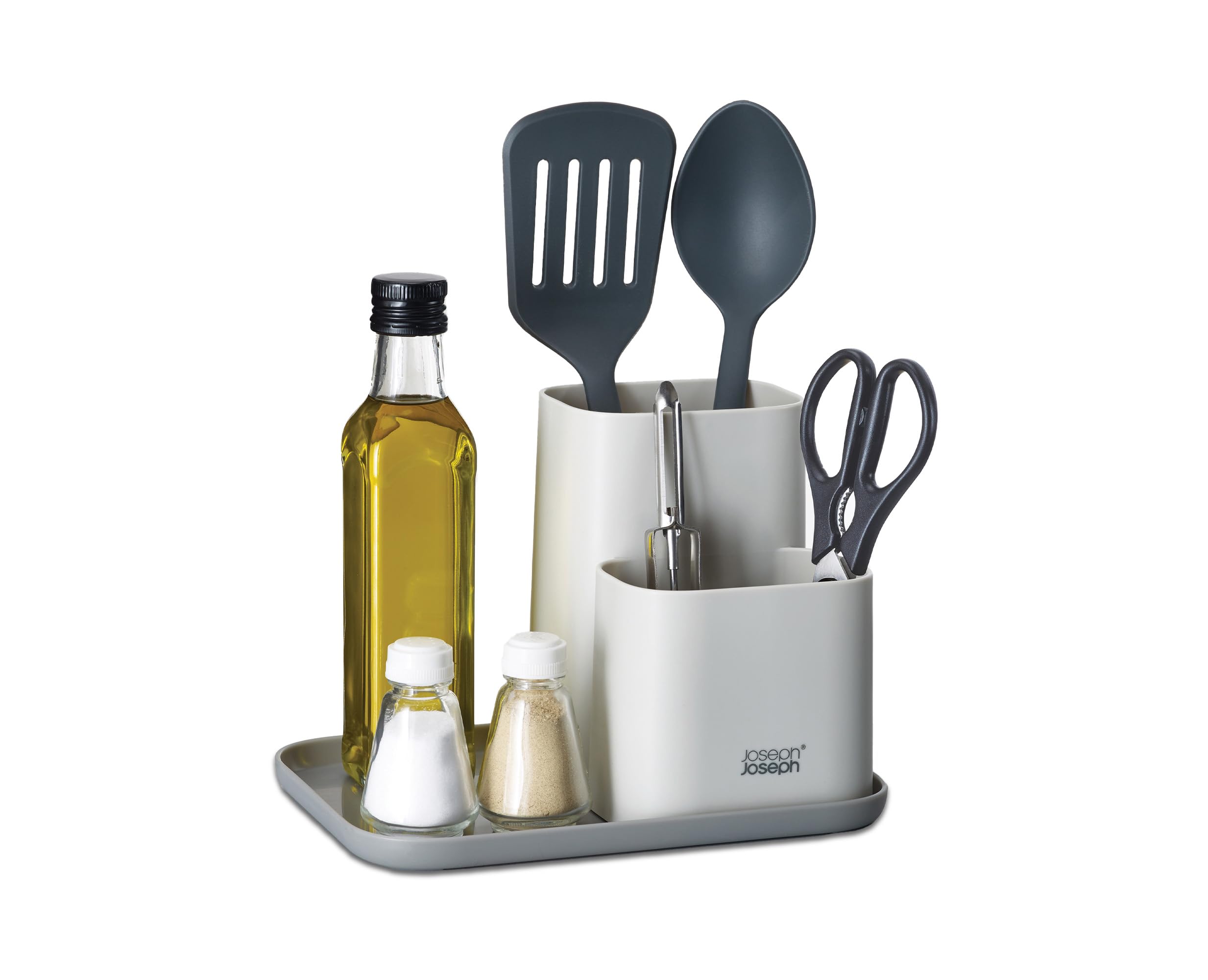 joseph-joseph-duo-organisateur-de-plan-de-travail-gris-pour-ustensiles-gadgets-e image 1