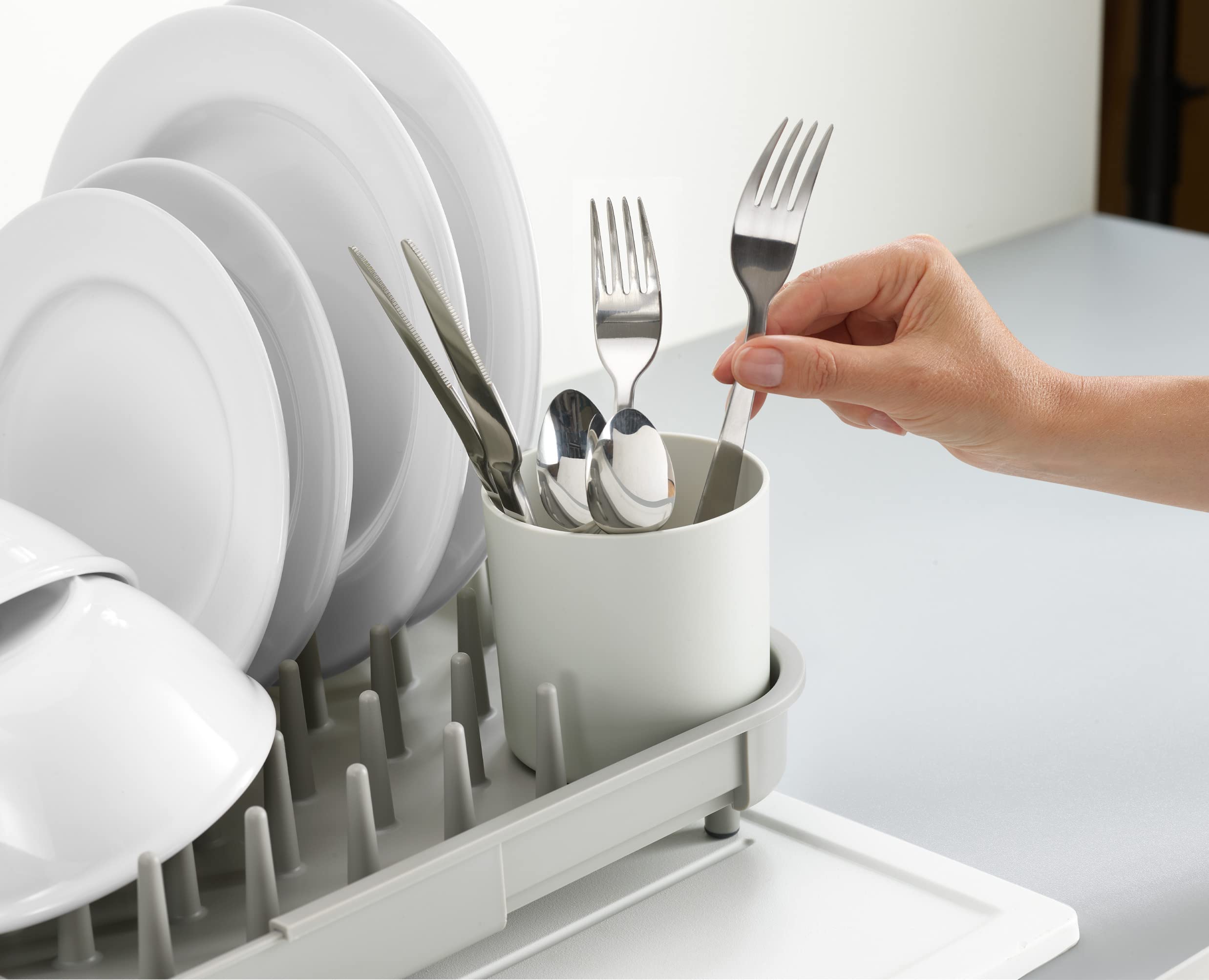 joseph-joseph-duo-gouttoir-vaisselle-extensible-avec-pot-ustensiles-amovible-et- image 6