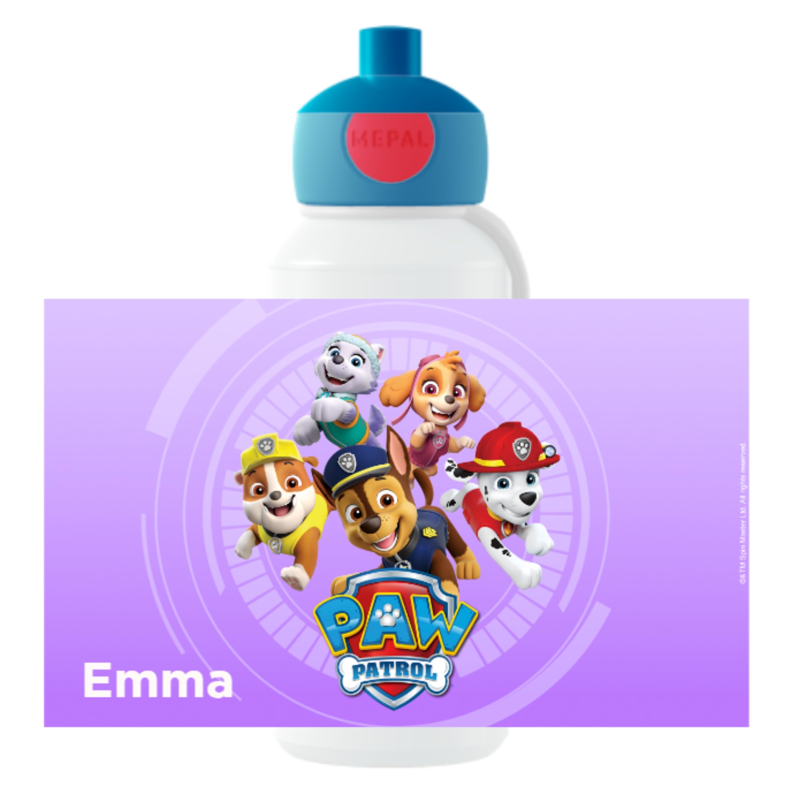 mepal-paw-patrol-gourde-pop-up-campus-400-ml-personnalis-e-avec-pr-nom-anti-fuit image 1