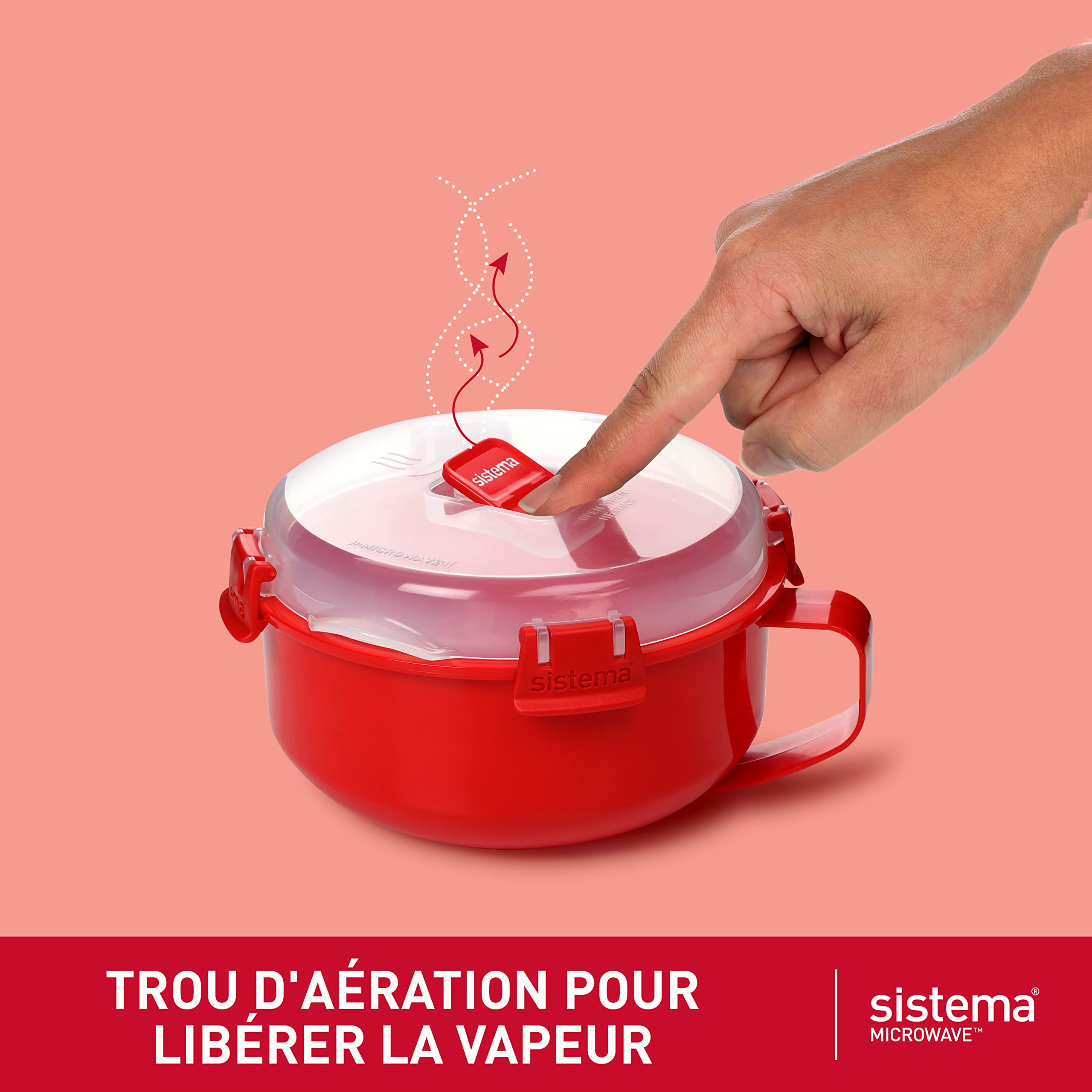 sistema-microwave-bol-petit-d-jeuner-klip-it-850-ml-rond-avec-couvercle-vent-vap image 3