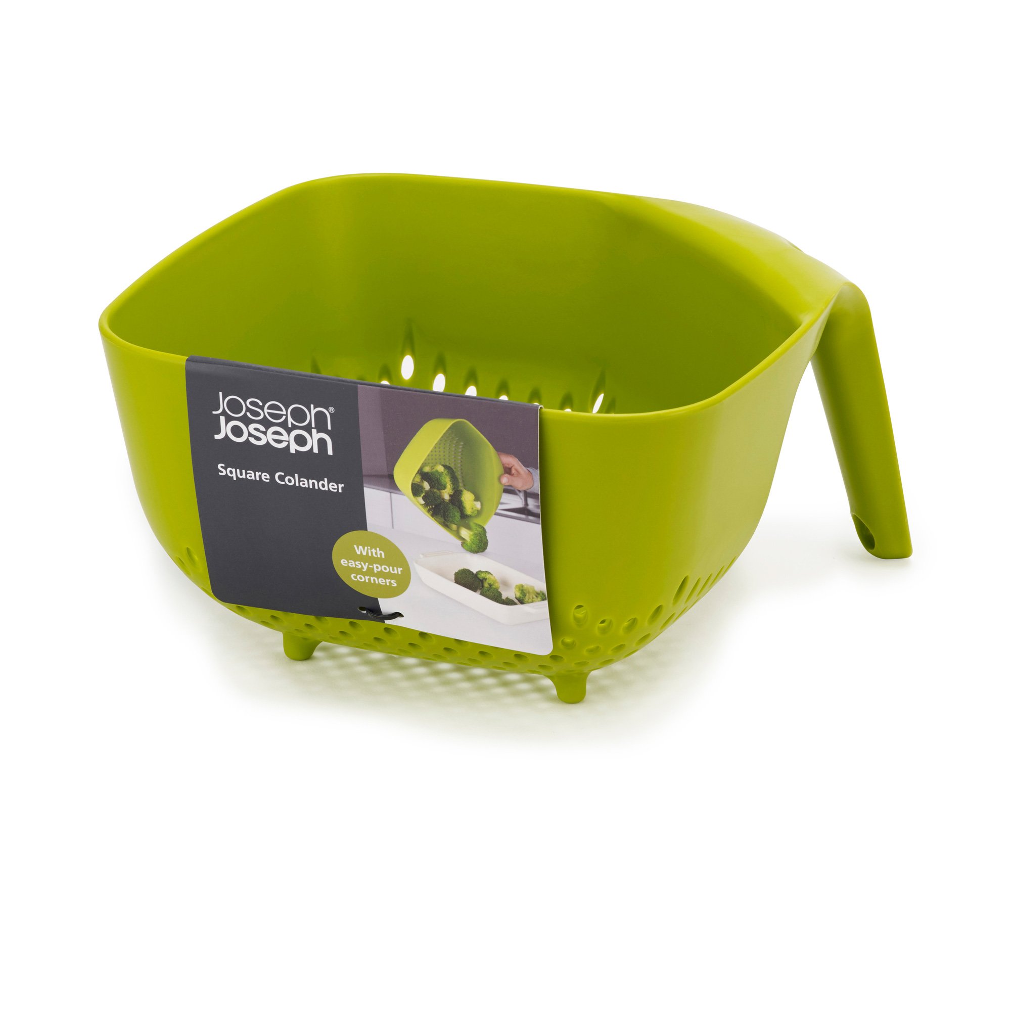 joseph-joseph-passoire-carr-e-gouttoir-verte-poign-e-verticale-ergonomique-bec-v image 4