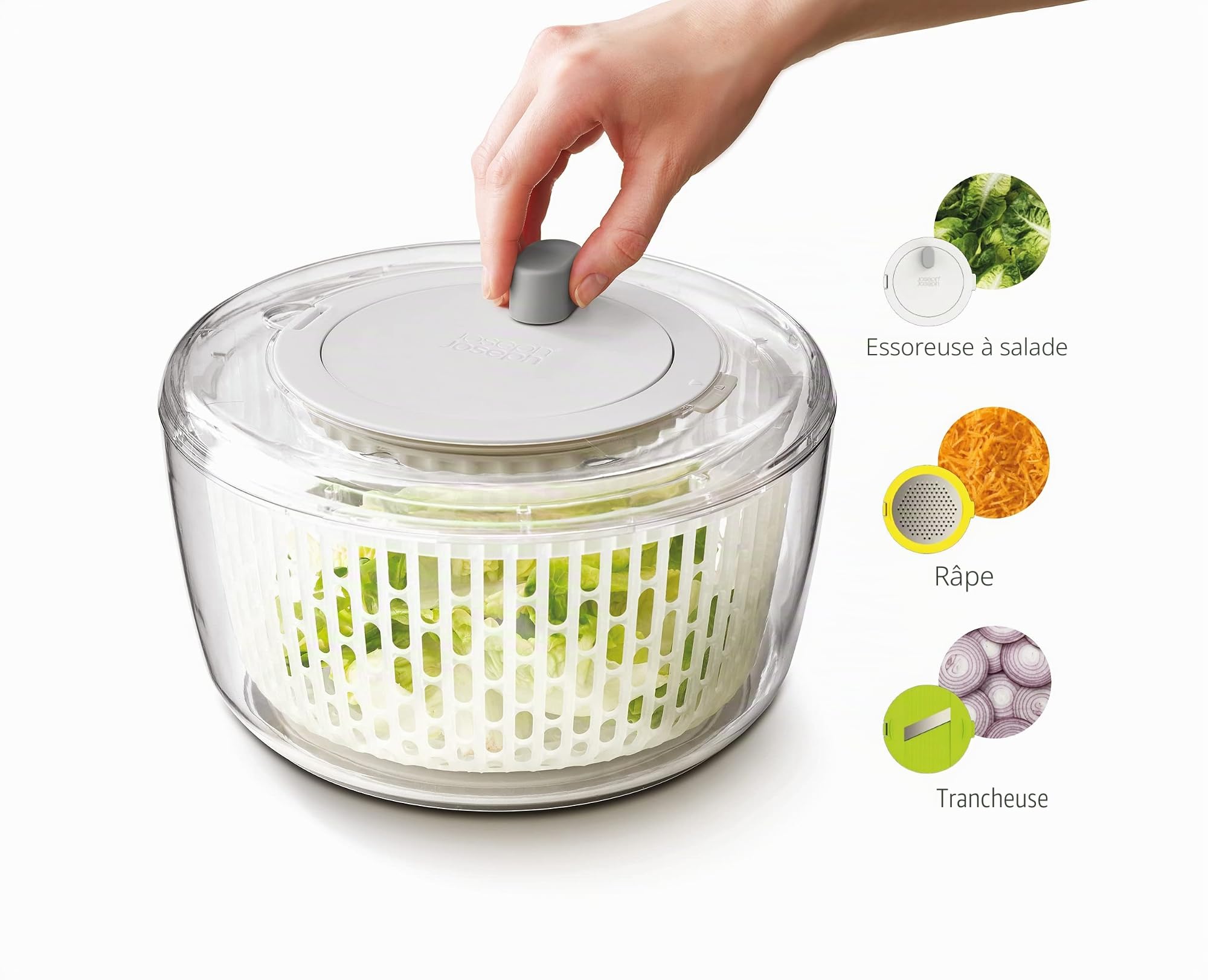 joseph-joseph-duo-set-de-pr-paration-de-salade-3-pi-ces-multi-usages-essoreuse-s image 2