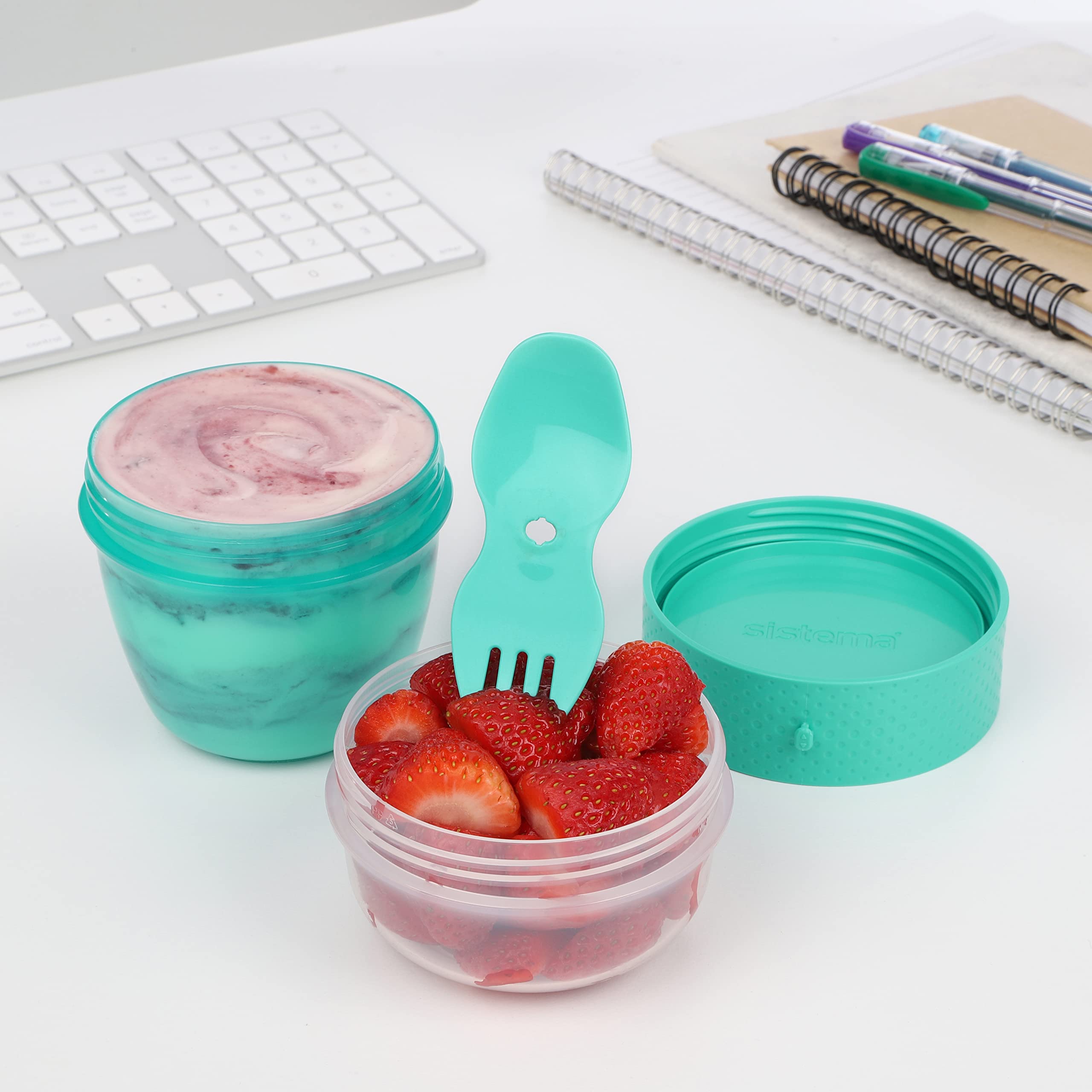 sistema-snack-capsule-to-go-515-ml-bo-te-en-cas-2-compartiments-avec-cuill-re-fo image 2
