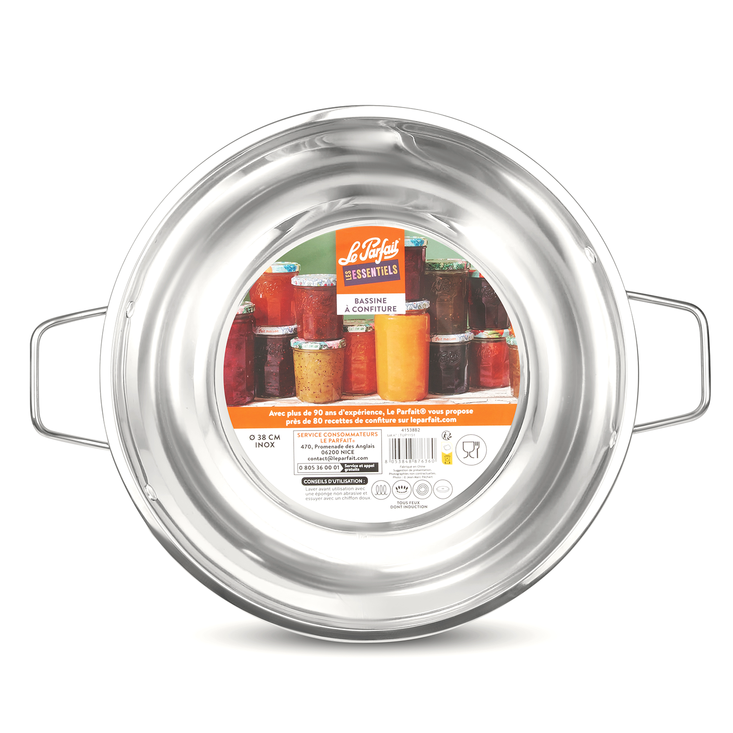 le-parfait-essentials-bassine-confiture-inox-38-cm-9-l-tous-feux-dont-induction image 2