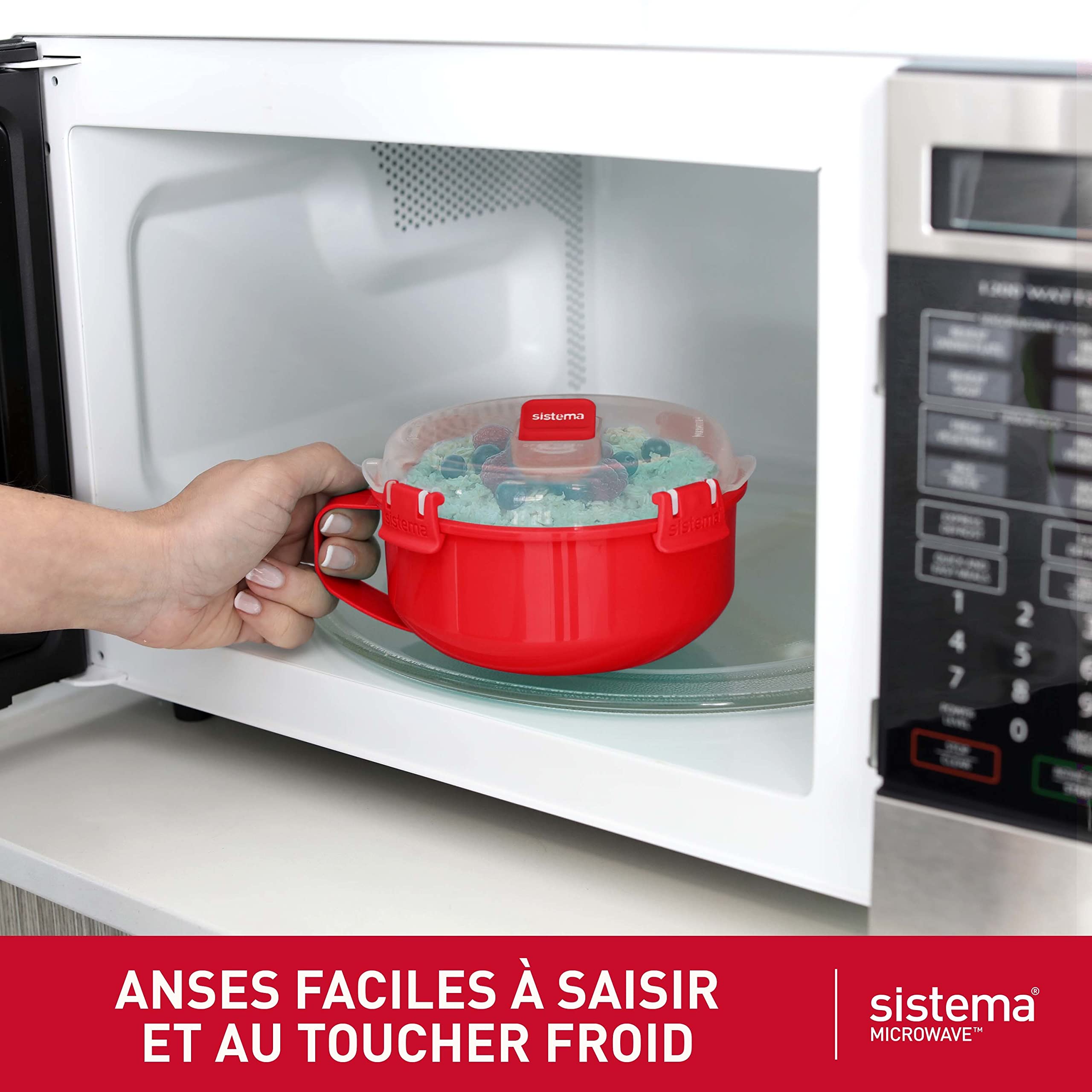 sistema-microwave-bol-petit-d-jeuner-klip-it-850-ml-rond-avec-couvercle-vent-vap image 4