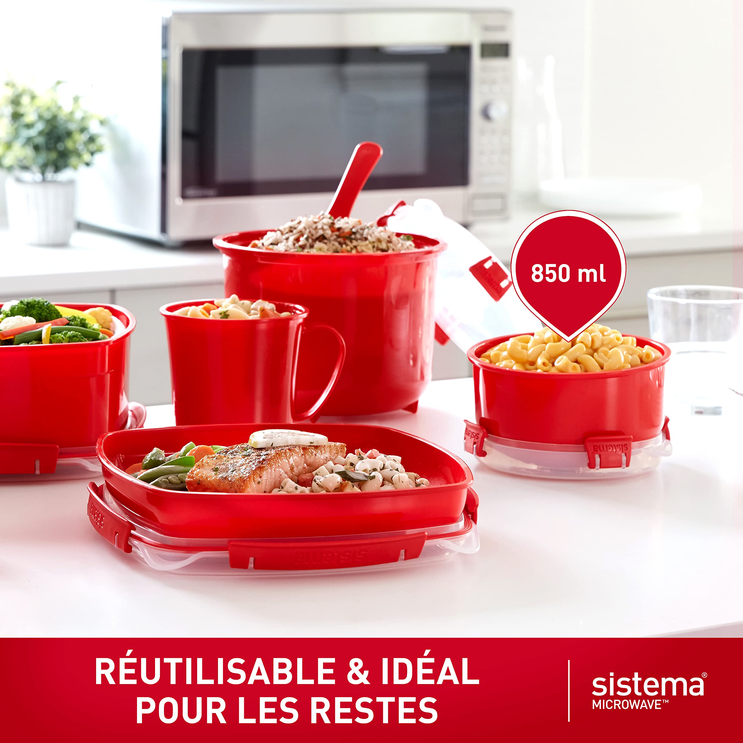 sistema-microwave-bol-petit-d-jeuner-klip-it-850-ml-rond-avec-couvercle-vent-vap image 5
