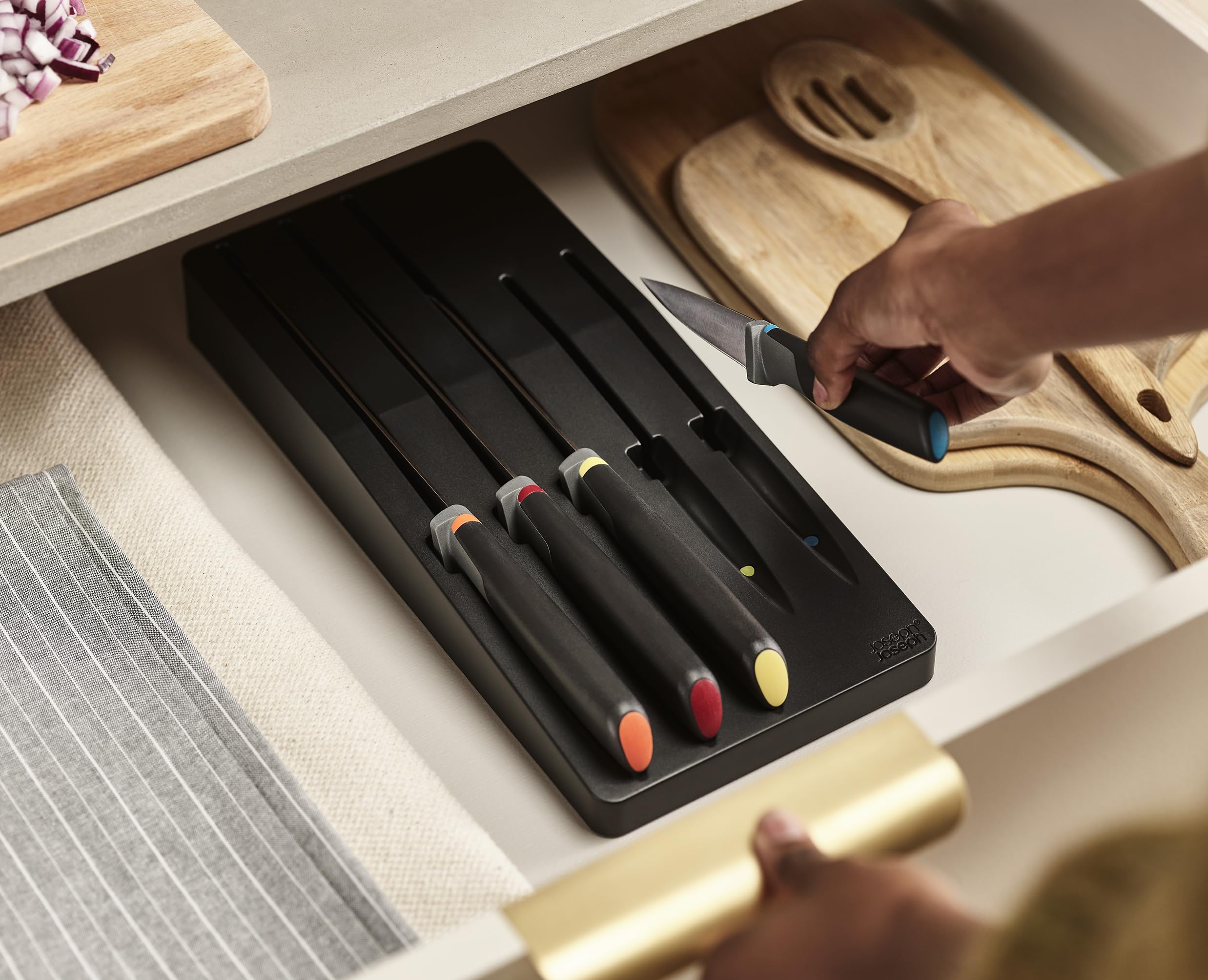 joseph-joseph-elevate-set-de-couteaux-et-ustensiles-de-cuisine-10-pi-ces-avec-bl image 3