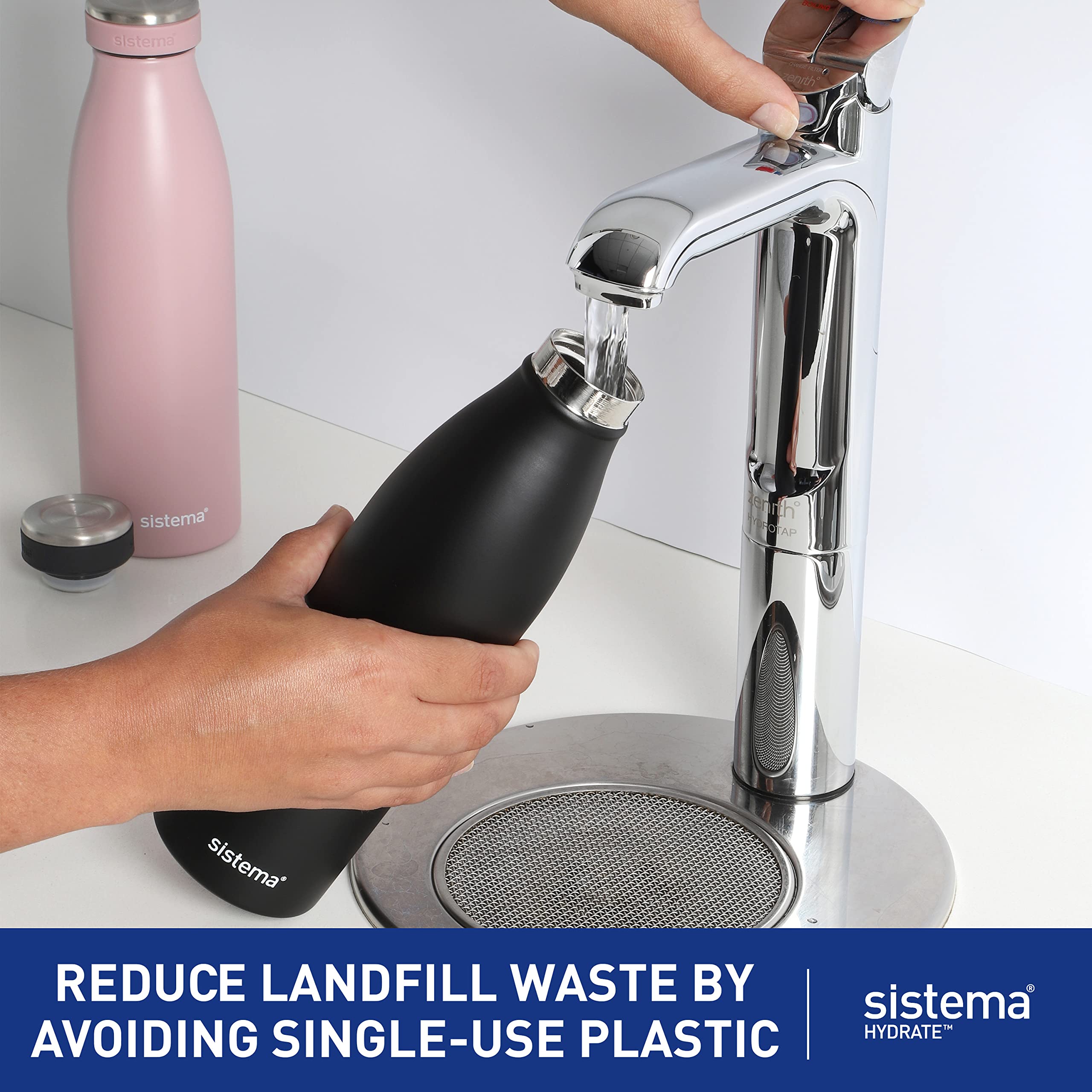 sistema-hydrate-550-gourde-isotherme-en-acier-inoxydable-500-ml-noir-anti-fuite- image 1