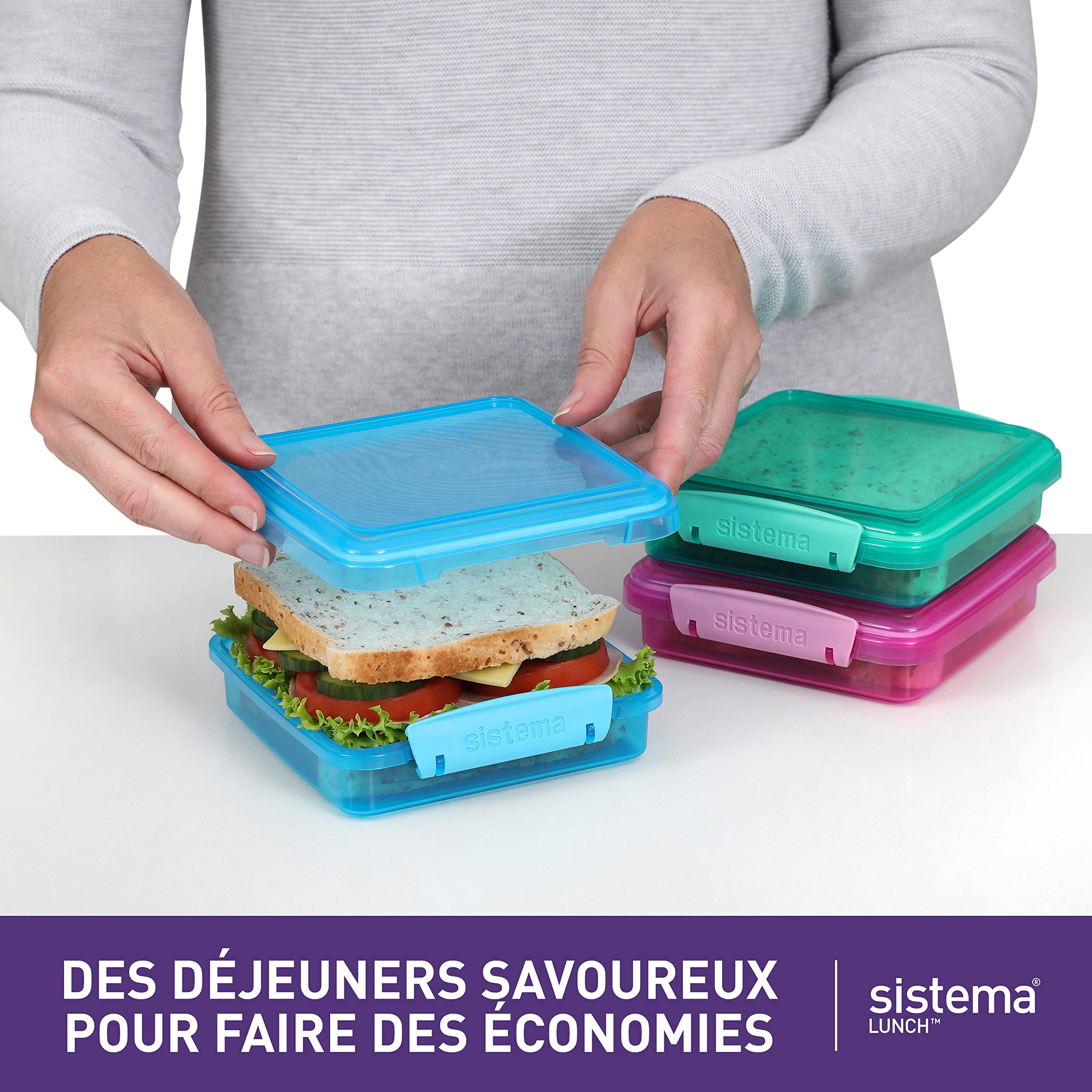 sistema-lot-de-3-bo-tes-sandwich-450-ml-klip-it-sans-bpa image 5