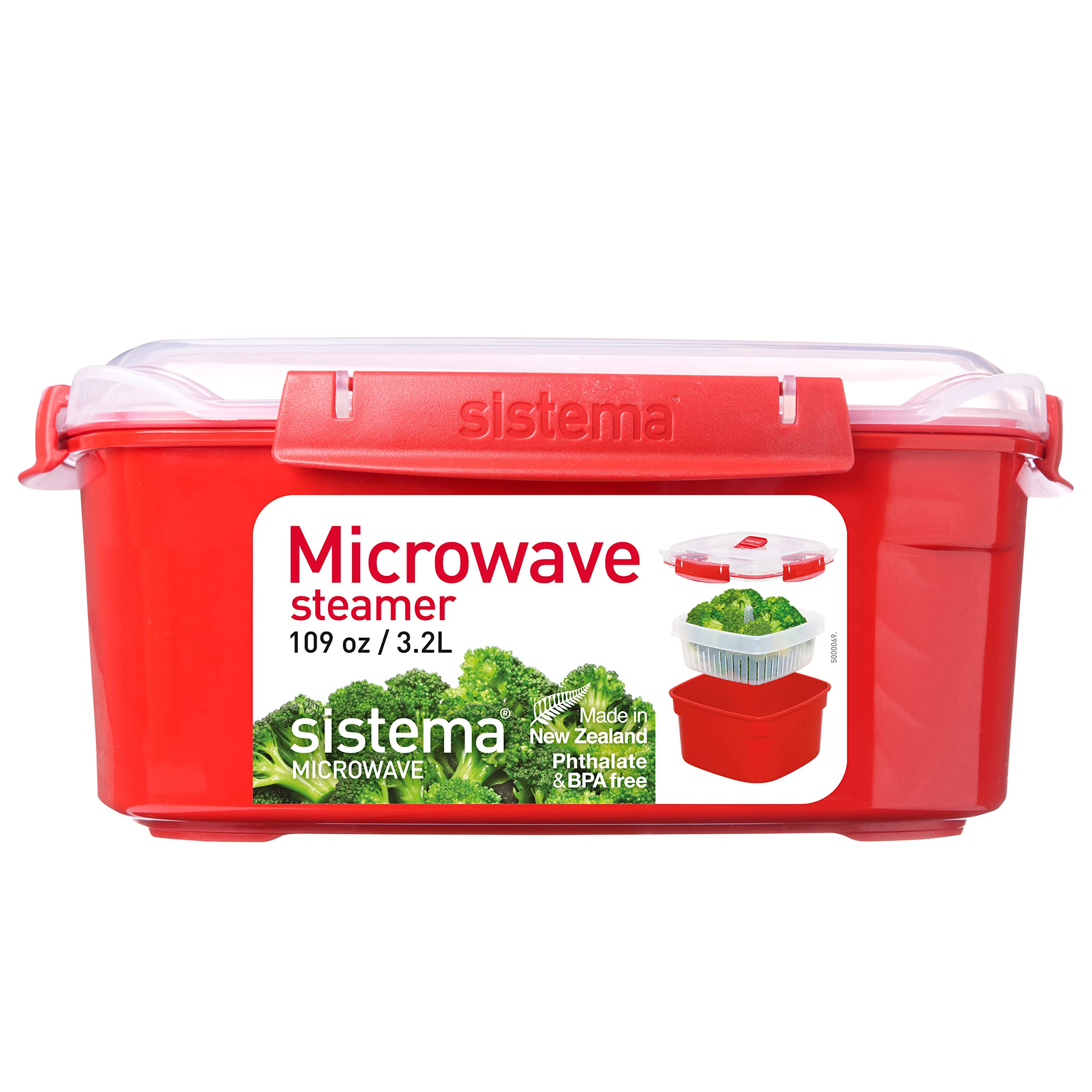 sistema-cuiseur-vapeur-micro-ondes-3-2-l-avec-panier-vapeur-amovible-et-clips-kl image 1