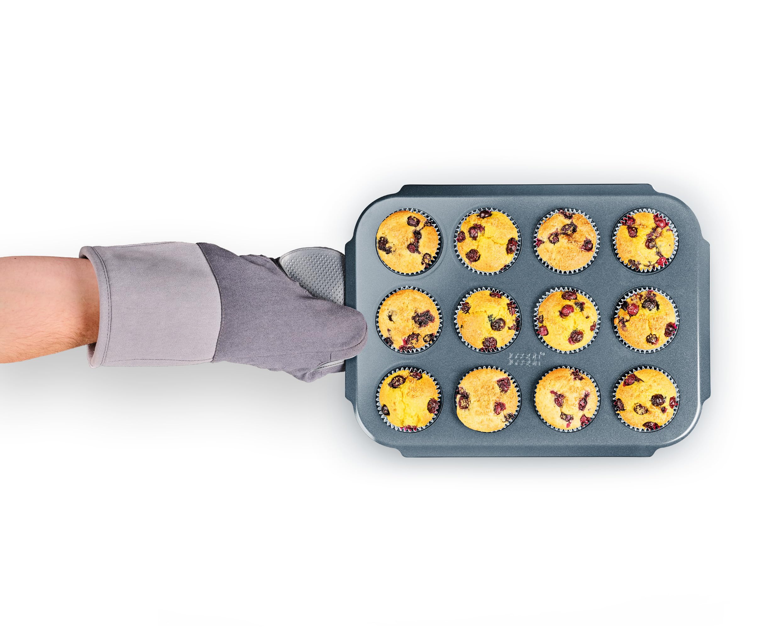 joseph-joseph-nest-bake-plaque-muffins-antiadh-sive-12-tasses-en-acier-au-carbon image 2