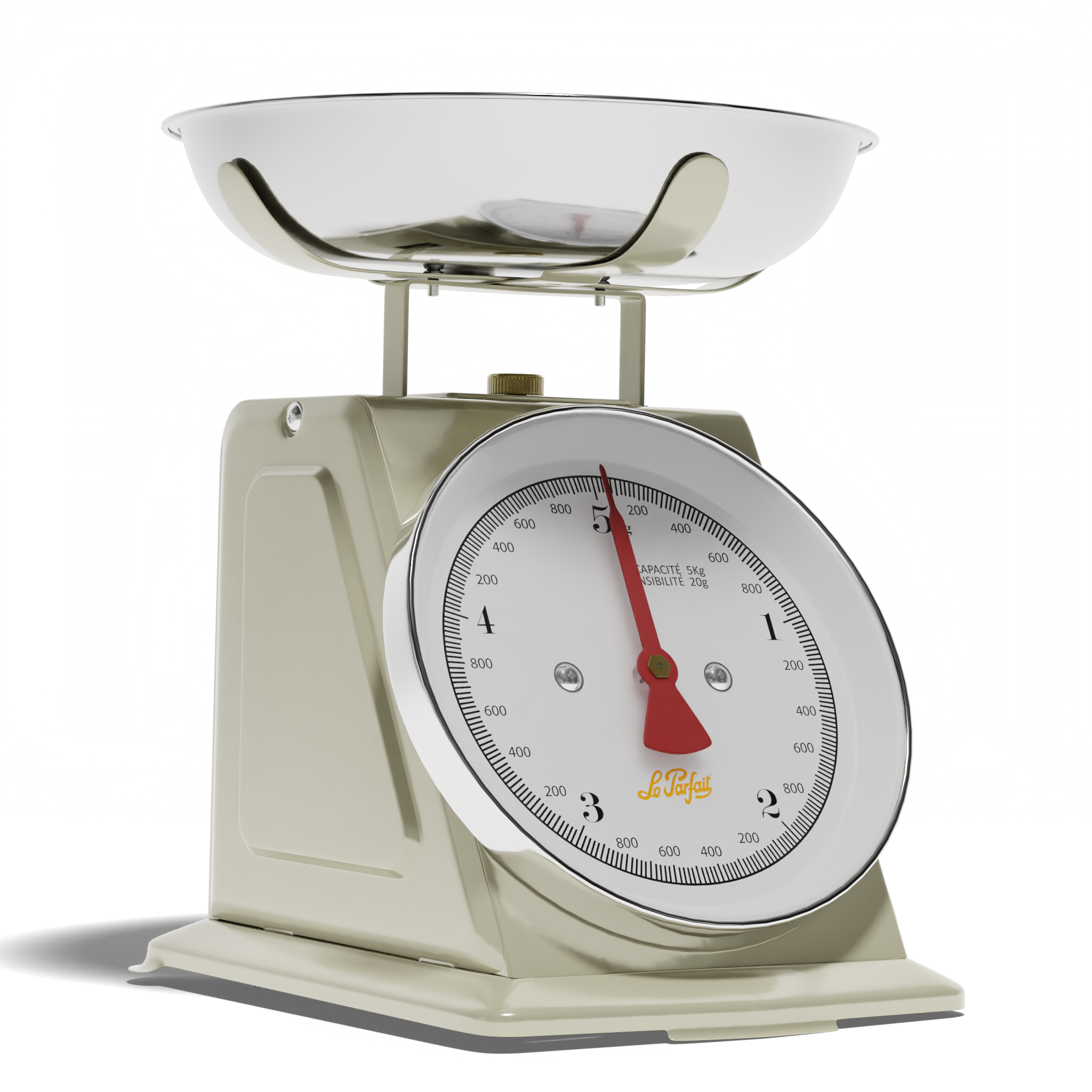 le-parfait-balance-de-cuisine-m-canique-grise-grand-plateau-inox-amovible-5-kg-o image 1