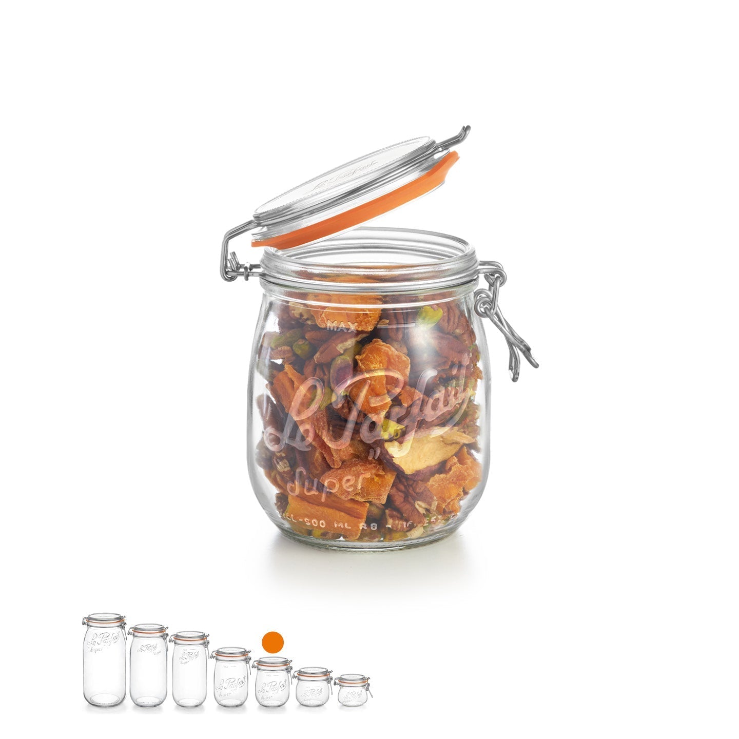 le-parfait-super-set-de-bocaux-en-verre-grav-s-avec-fermeture-m-canique-pour-con image 7