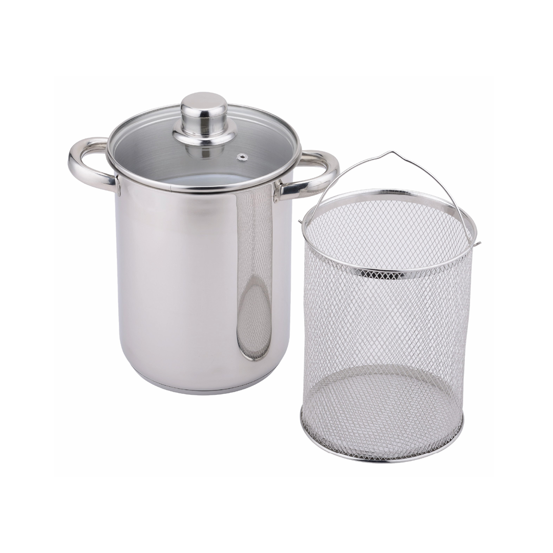 le-parfait-cuiseur-asperges-inox-16-cm-fond-diffuseur-triple-panier-et-couvercle image 1
