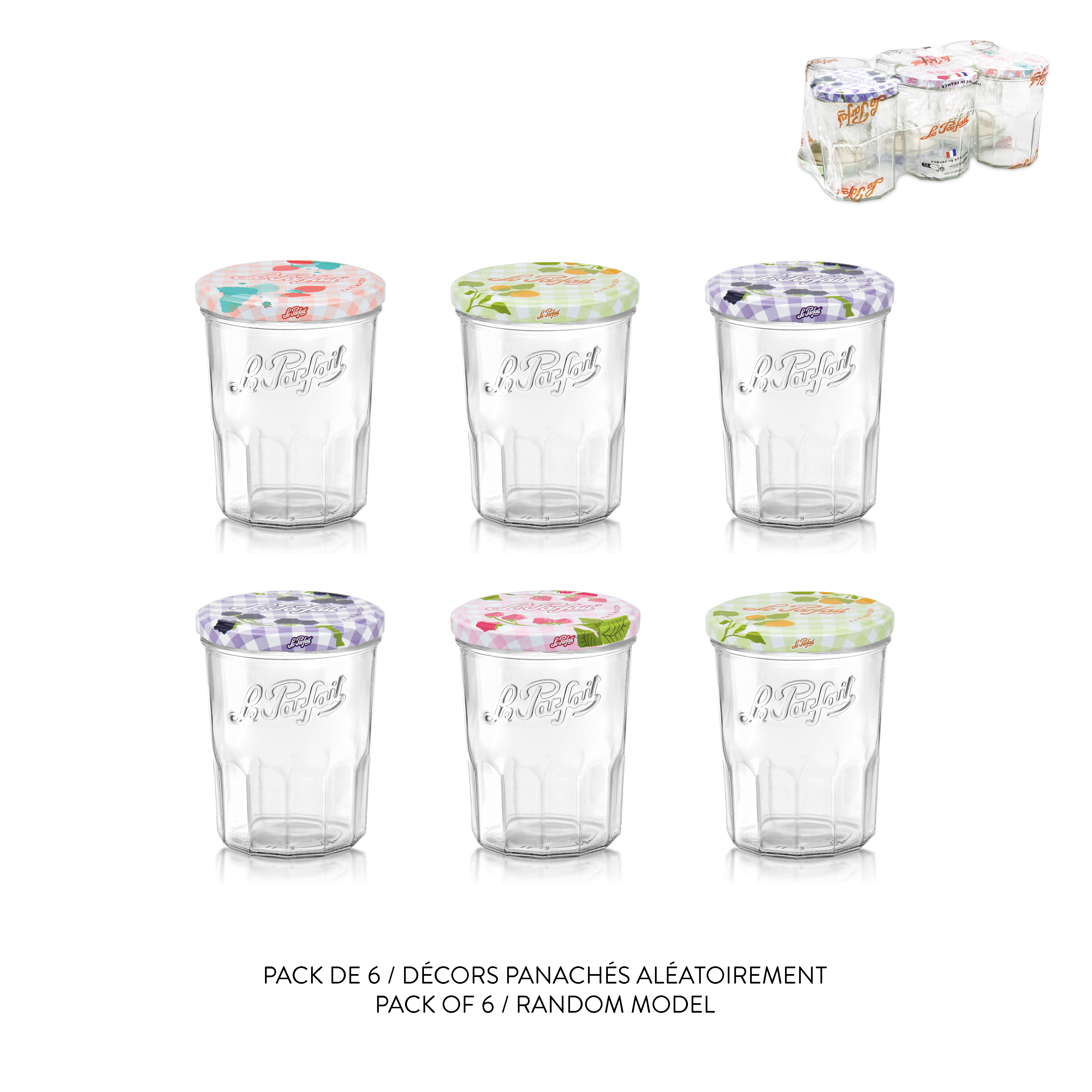 le-parfait-confiturier-lot-de-6-pots-confiture-en-verre-324-ml-et-385-ml image 2