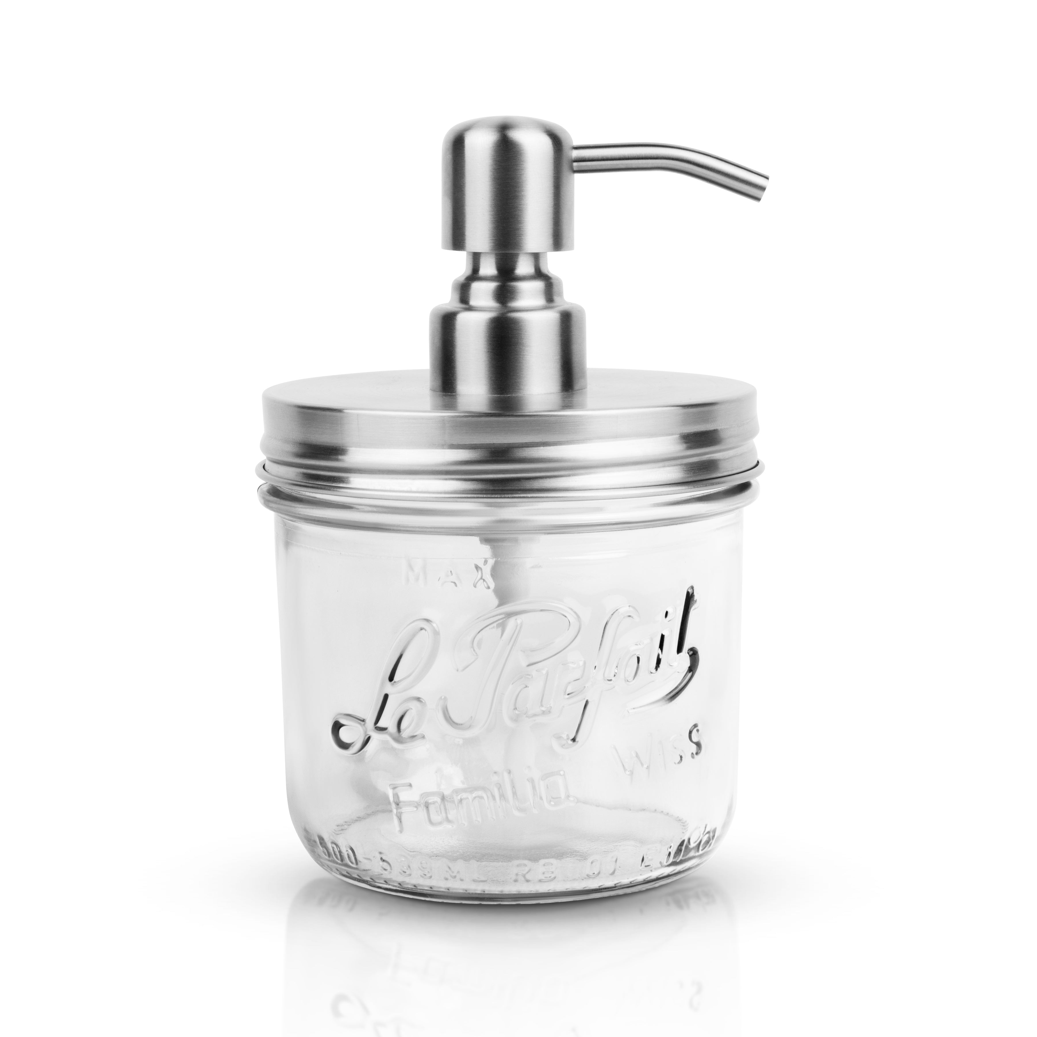 le-parfait-distributeur-de-savon-rechargeable-en-verre-familia-wiss-pompes-inox- image 2